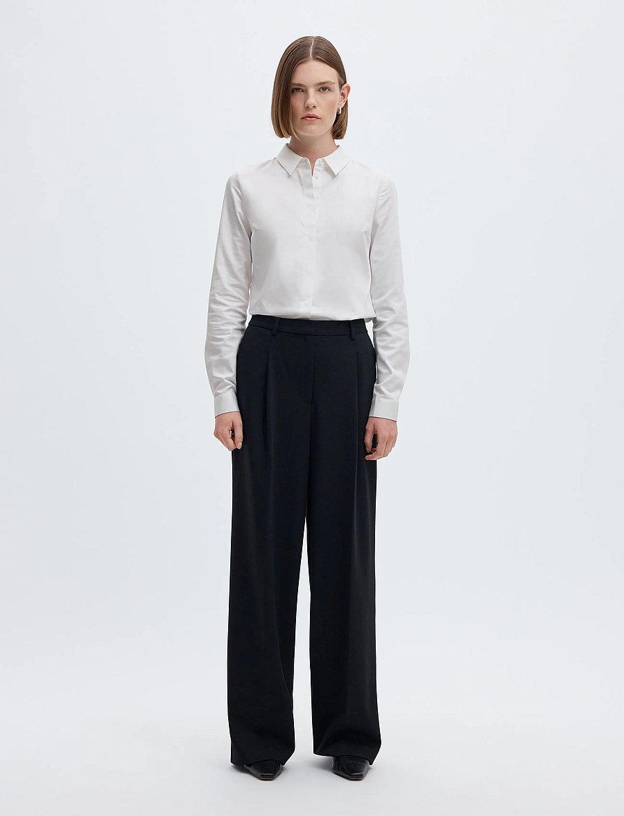 Selected - SLWROMIE LS FITTED SHIRT NOOS - langärmlige hemden - bright white - 3