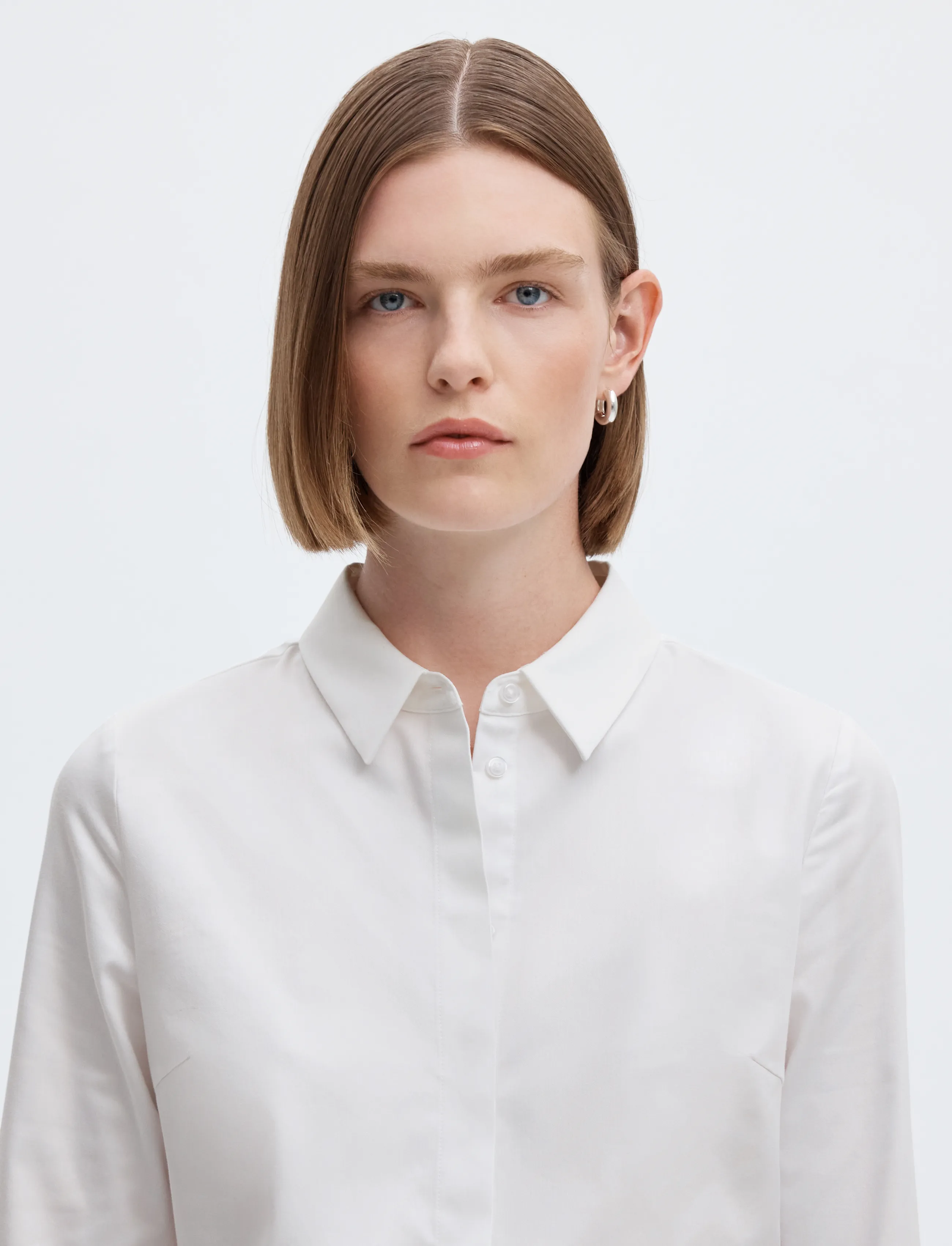 Selected - SLWROMIE LS FITTED SHIRT NOOS - pikkade varrukatega särgid - bright white - 4