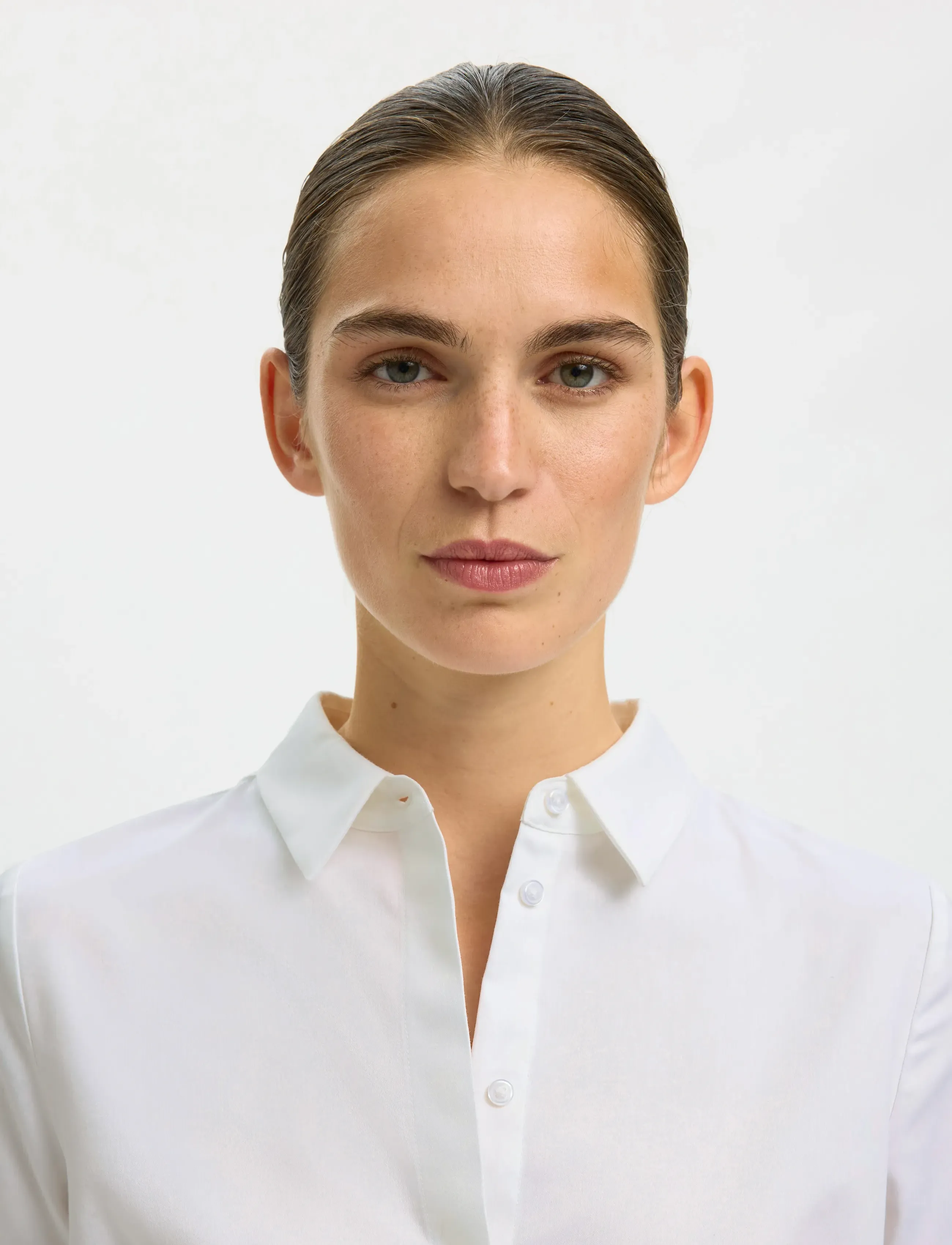 Selected - SLWROMIE LS FITTED SHIRT NOOS - langärmlige hemden - bright white - 4