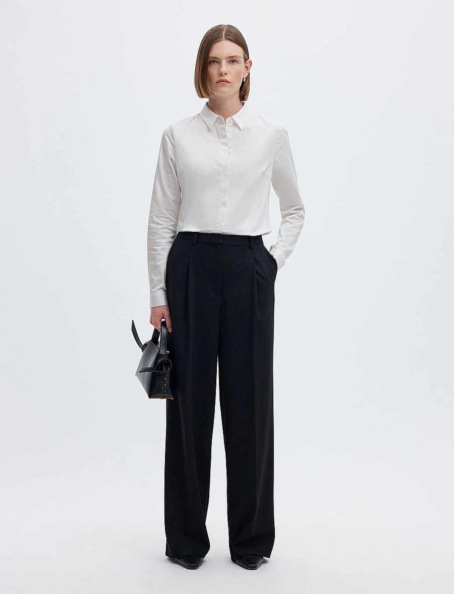 Selected - SLWROMIE LS FITTED SHIRT NOOS - langärmlige hemden - bright white - 5