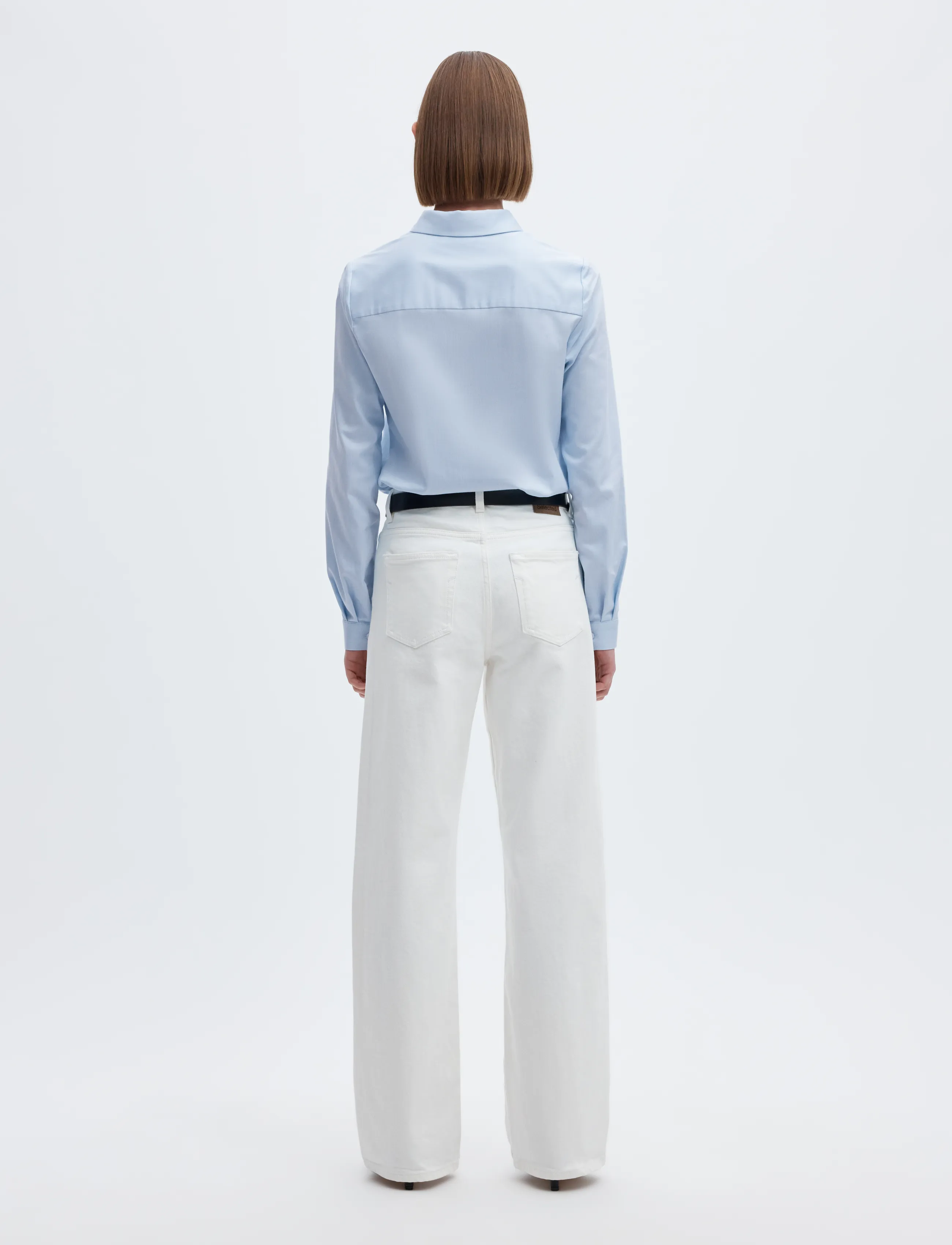 Selected - SLWROMIE LS FITTED SHIRT NOOS - long-sleeved shirts - light blue - 2
