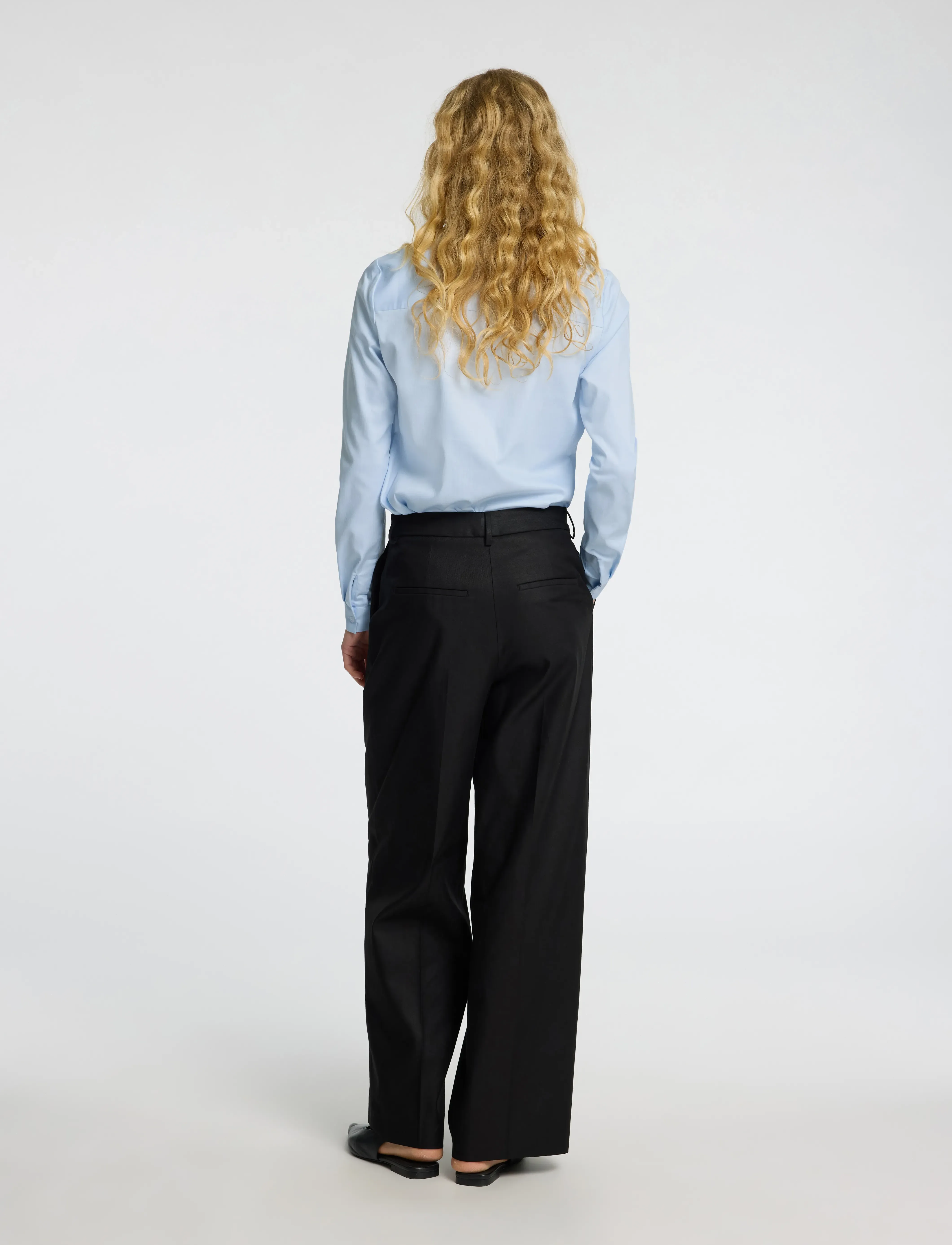 Selected - SLWROMIE LS FITTED SHIRT NOOS - langærmede skjorter - light blue - 2