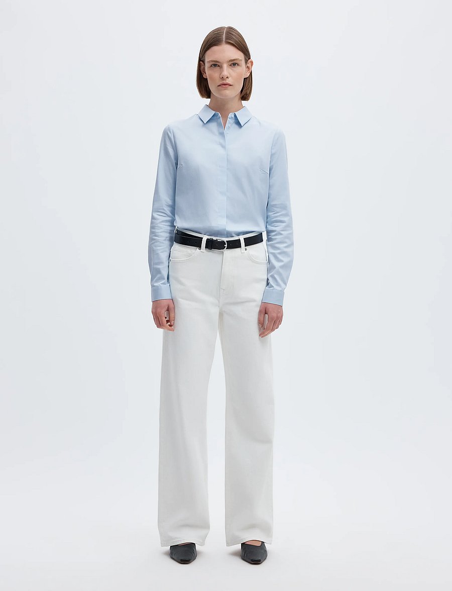 Selected - SLWROMIE LS FITTED SHIRT NOOS - long-sleeved shirts - light blue - 3