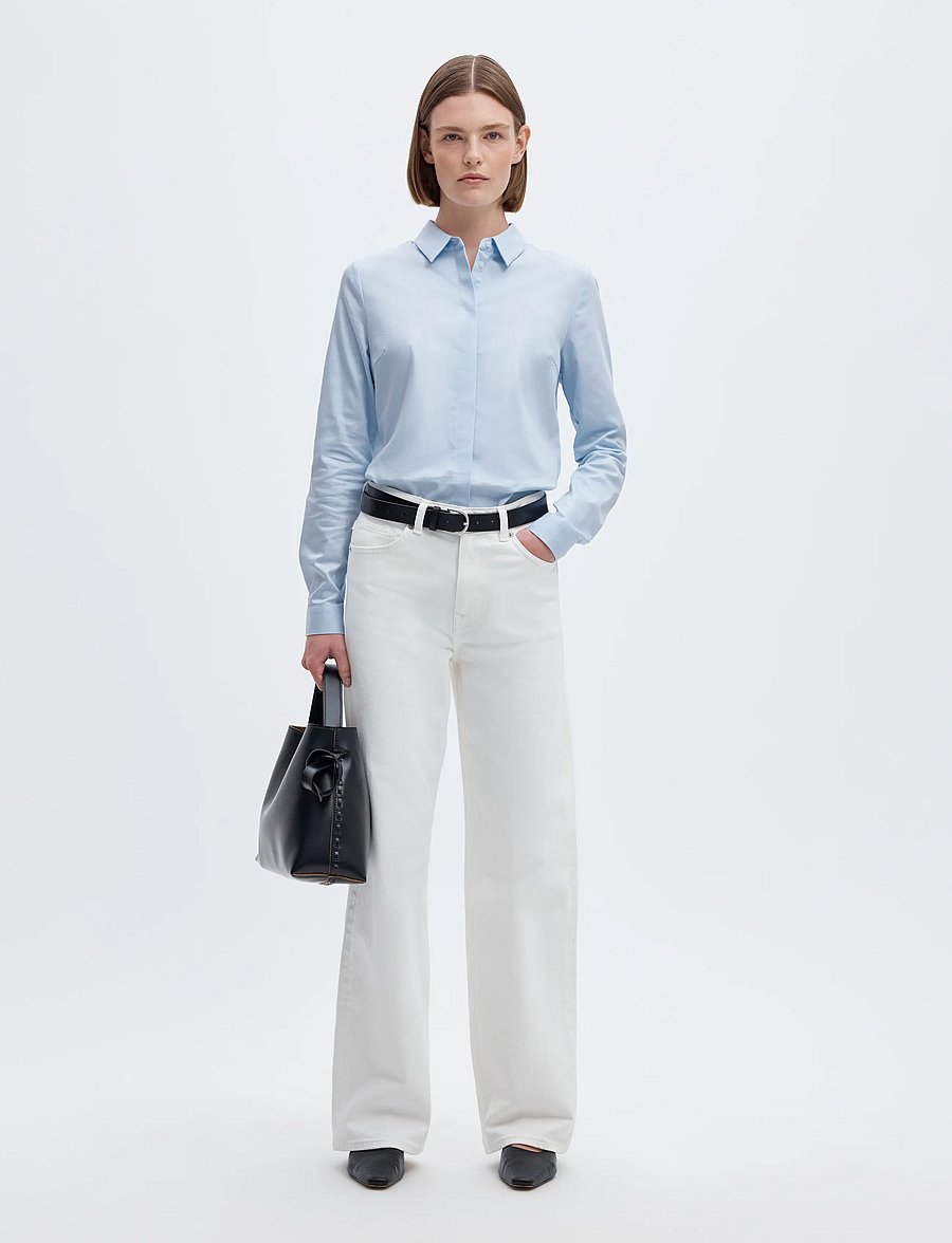 Selected - SLWROMIE LS FITTED SHIRT NOOS - long-sleeved shirts - light blue - 5