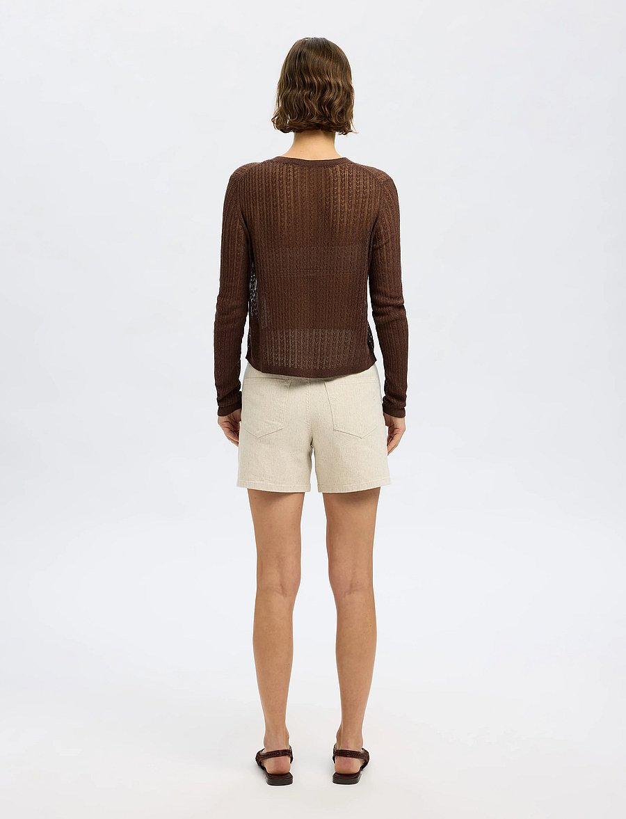 Selected - SLFUNA-KRISTA HW DENIM SHORTS - lühikesed teksapüksid - egret - 2