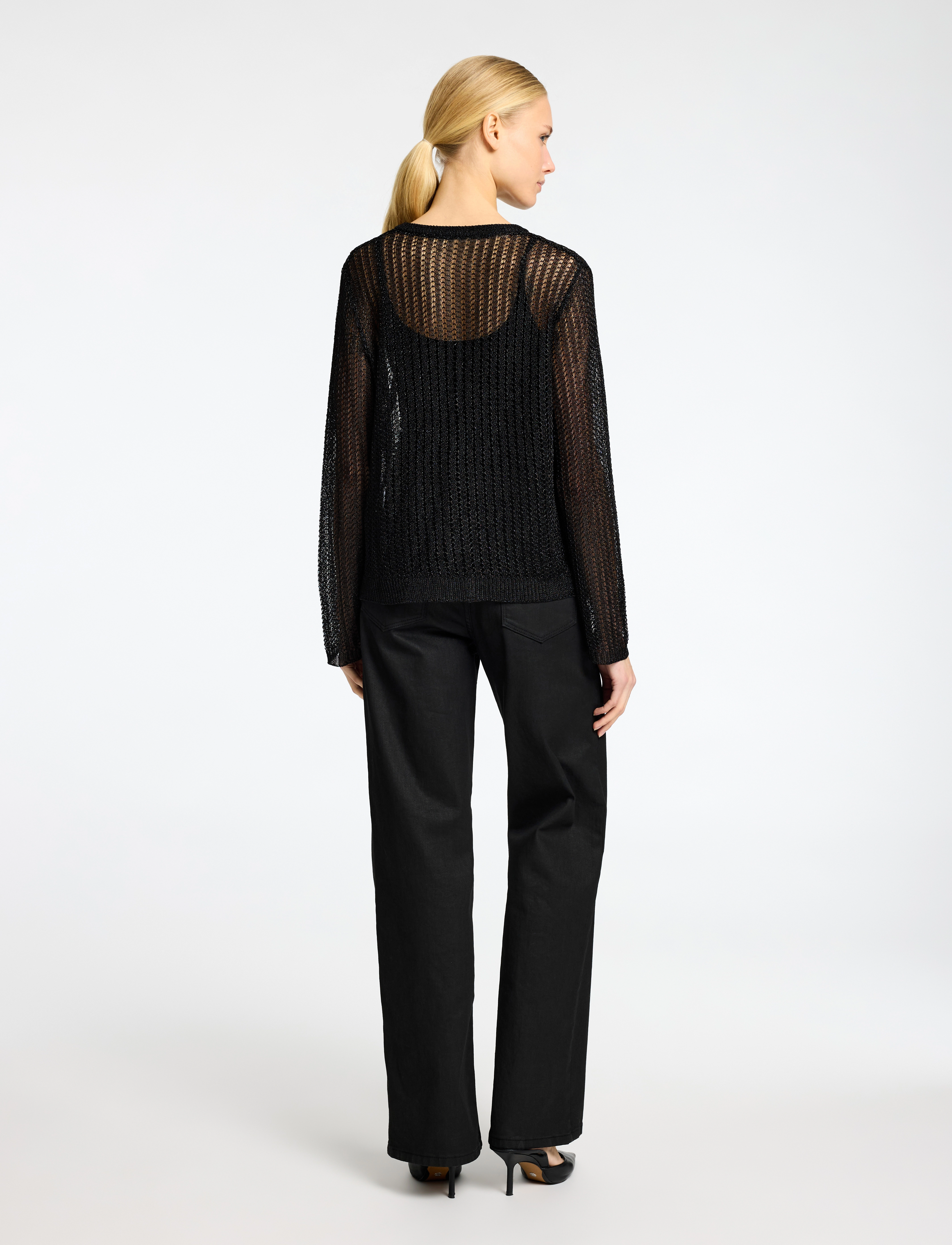 Slfsadie Metallic Ls Knit Cardigan 2