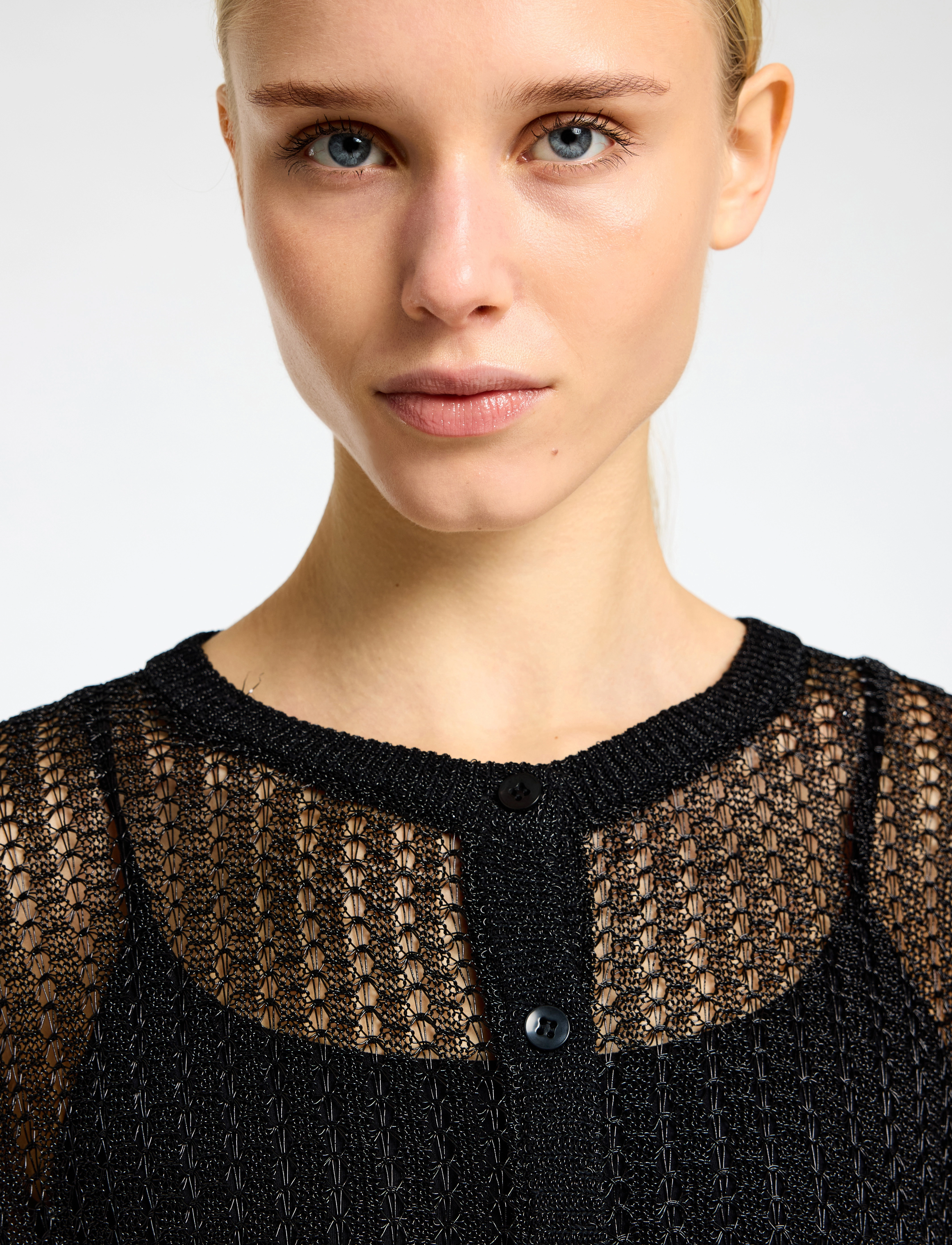 Slfsadie Metallic Ls Knit Cardigan 4