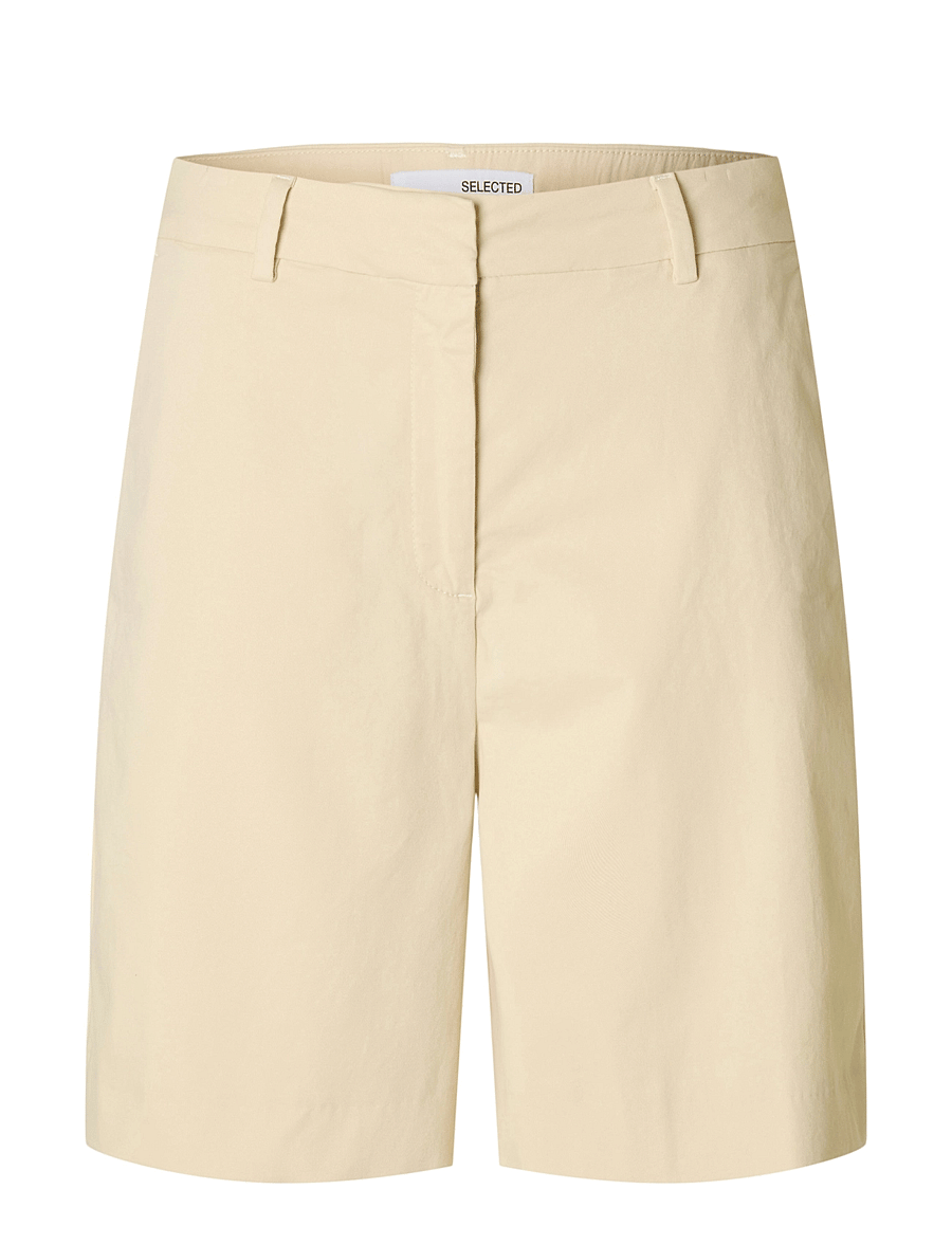 Selected - SLFVIENNA HW WIDE SHORTS - spodenki chino - birch - 1