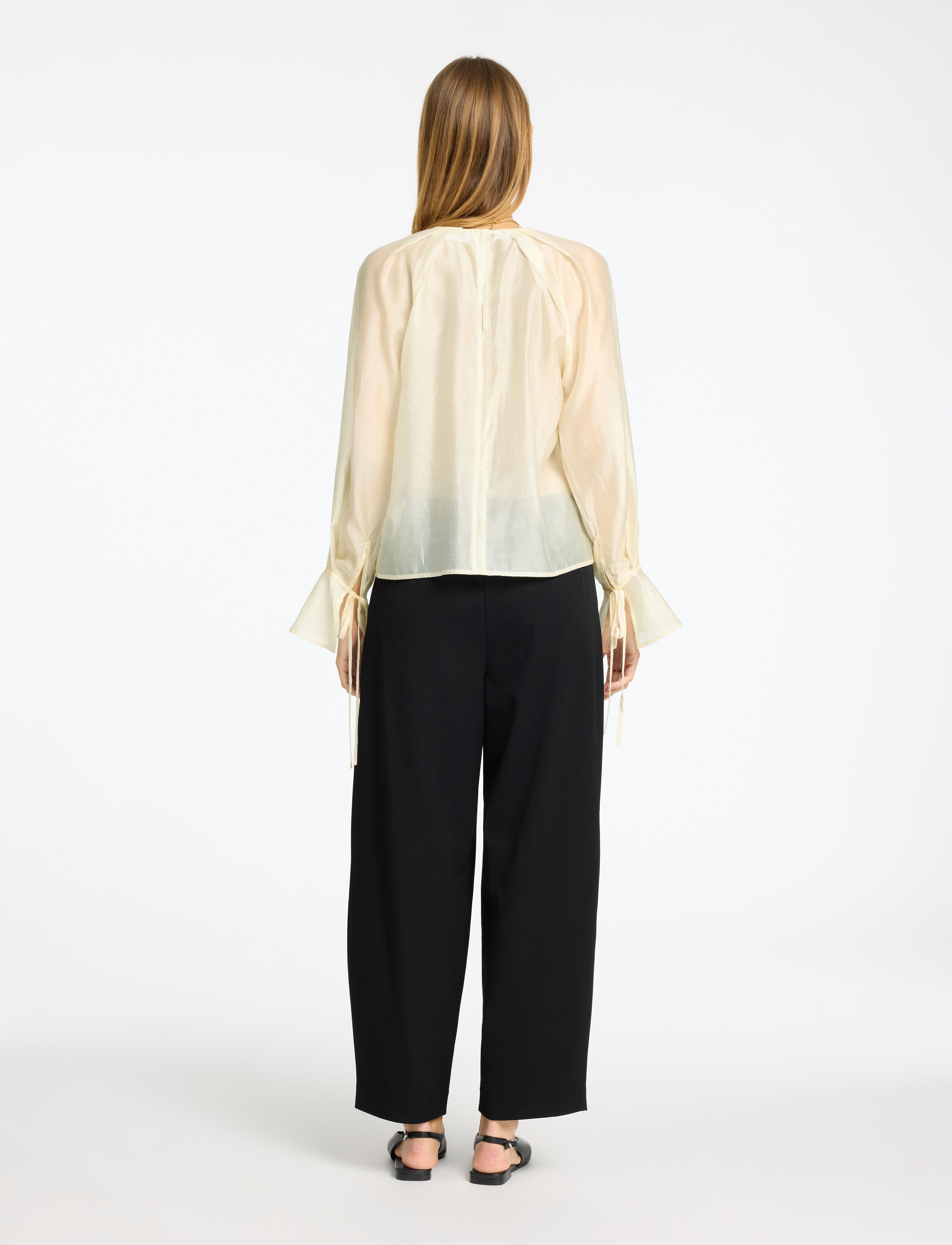 Selected - SLFIRIS LS O-NECK TOP - langärmlige blusen - angora - 2