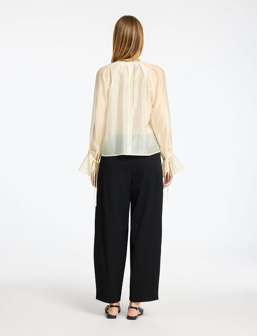 Selected - SLFIRIS LS O-NECK TOP - long sleeved blouses - angora - 2