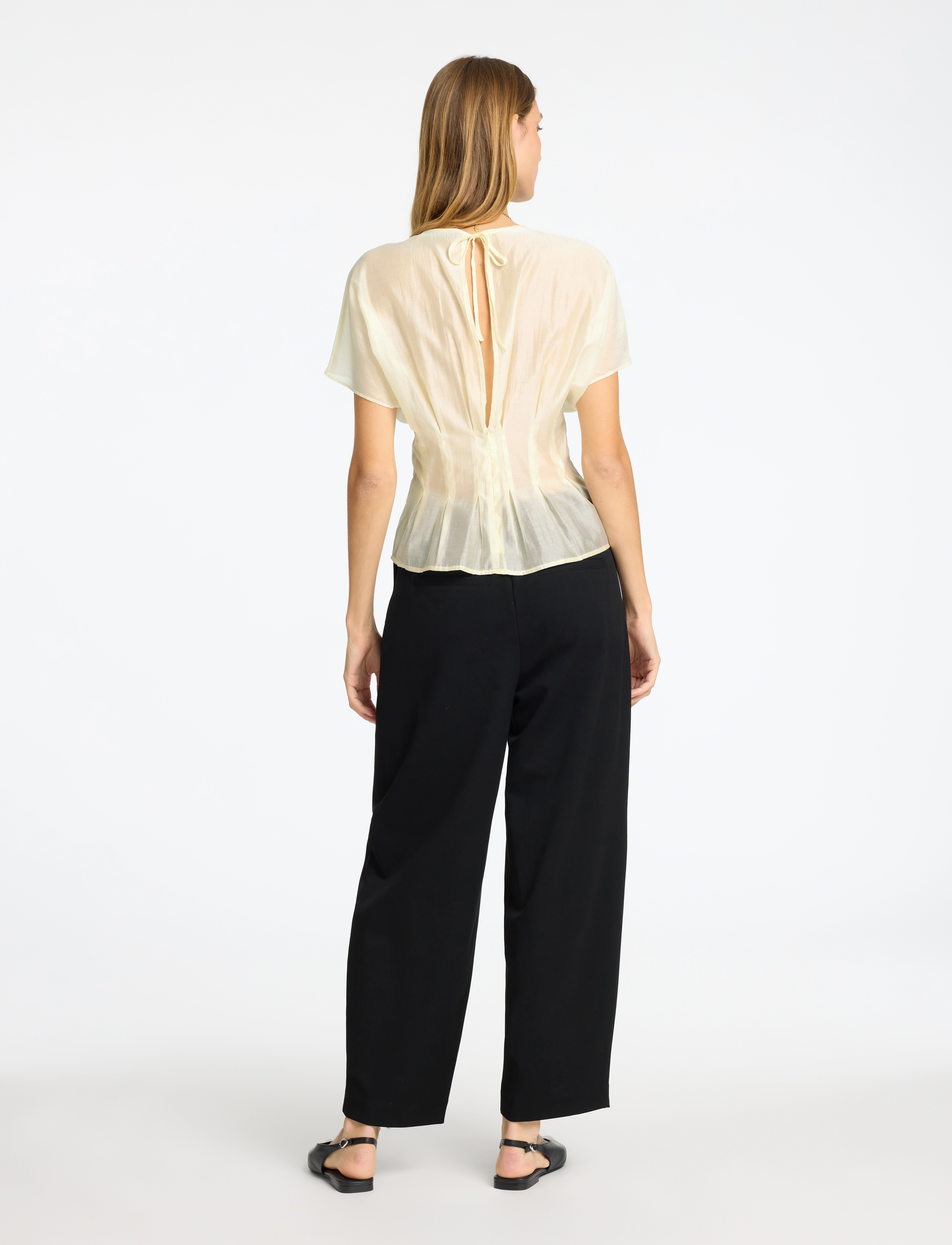 Selected - SLFIRIS SS O-NECK TOP - angora - 3