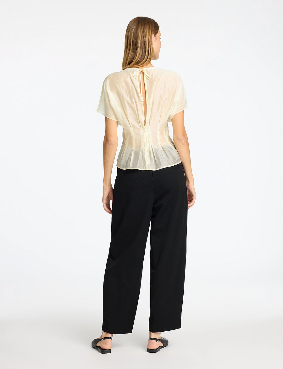 Selected - SLFIRIS SS O-NECK TOP - t-shirts - angora - 3