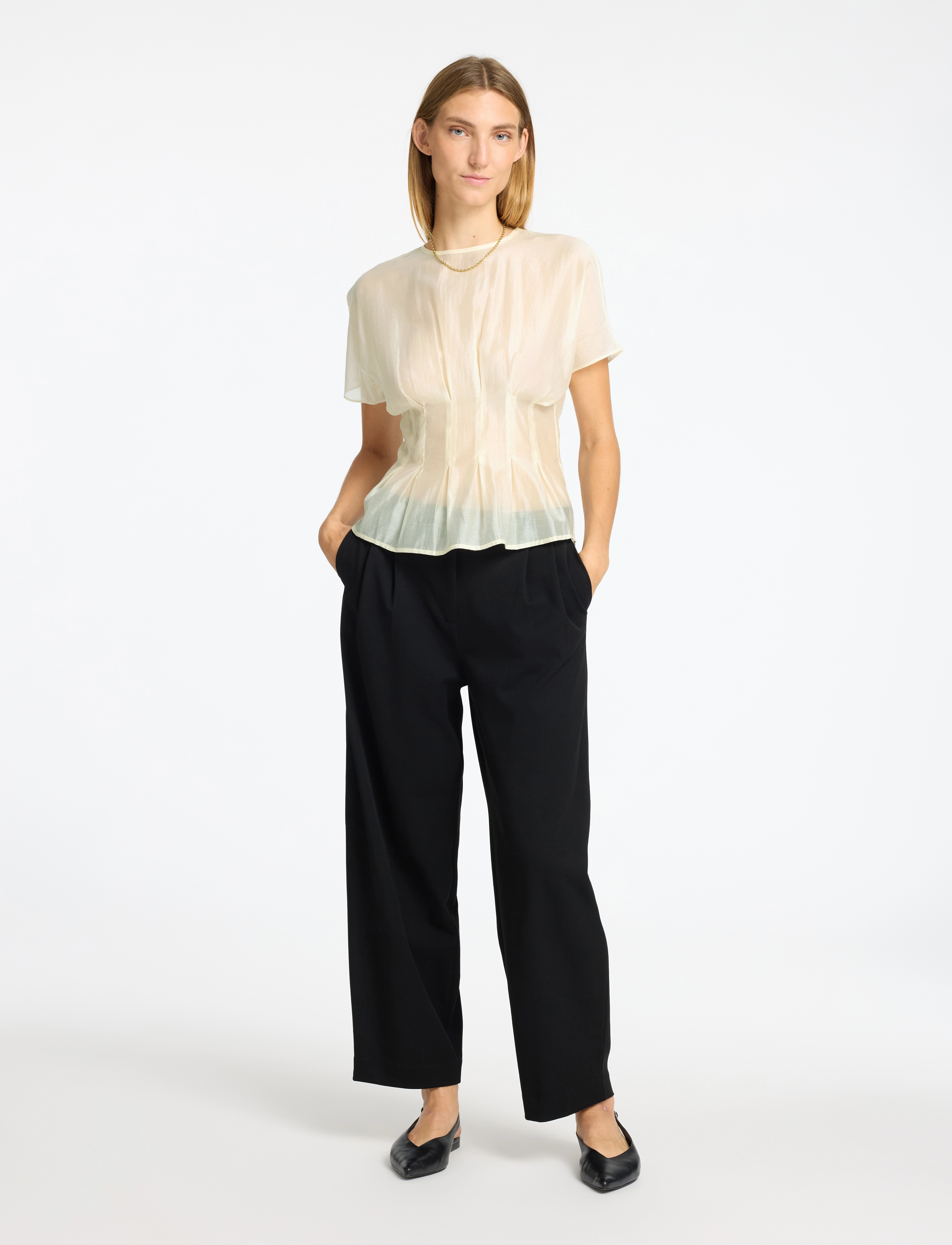SELECTED Slfiris Ss O-Neck Top toppar dam – bild 5