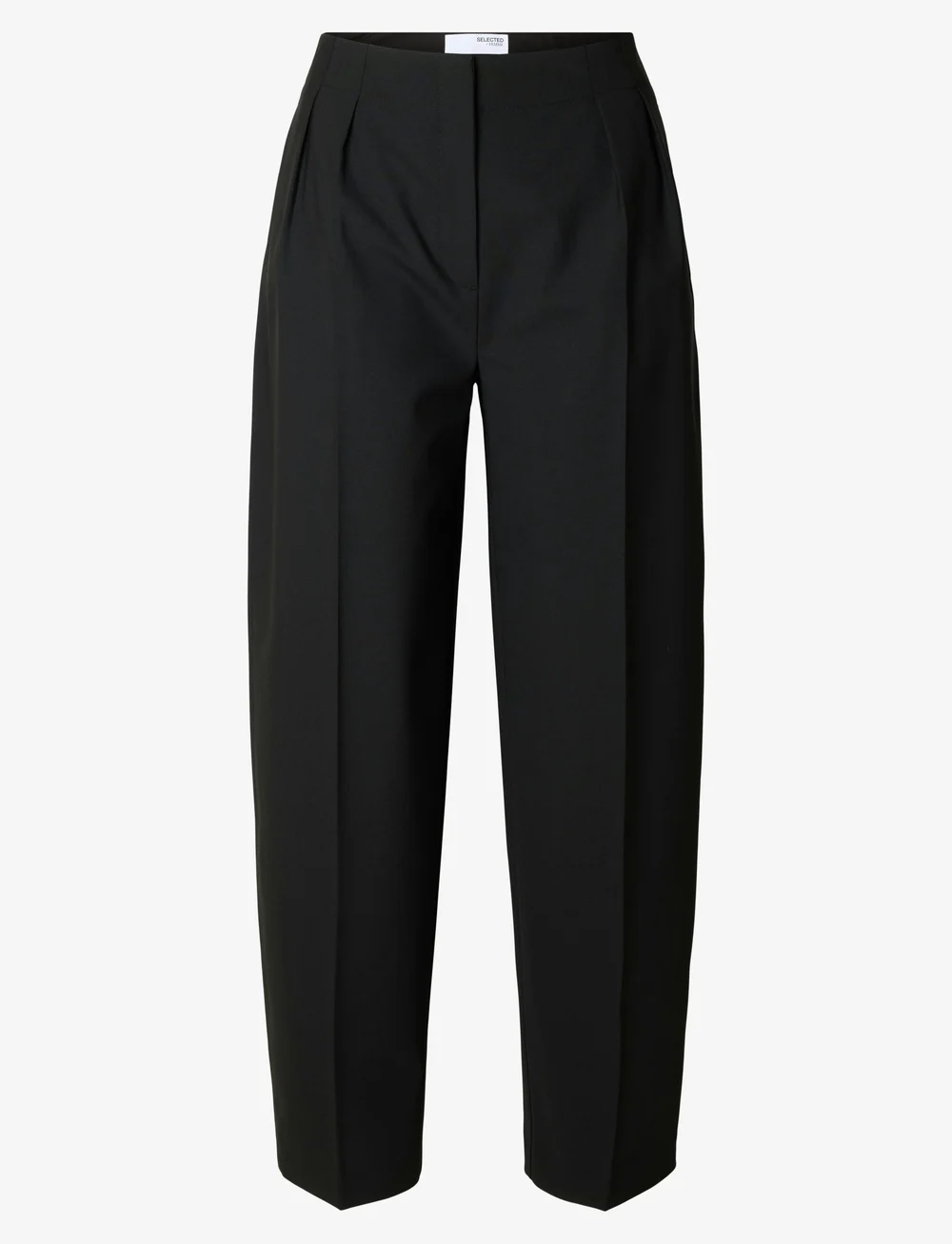 Selected - SLFELOISE HW BARREL PANT - barrelbyxor - black - 1