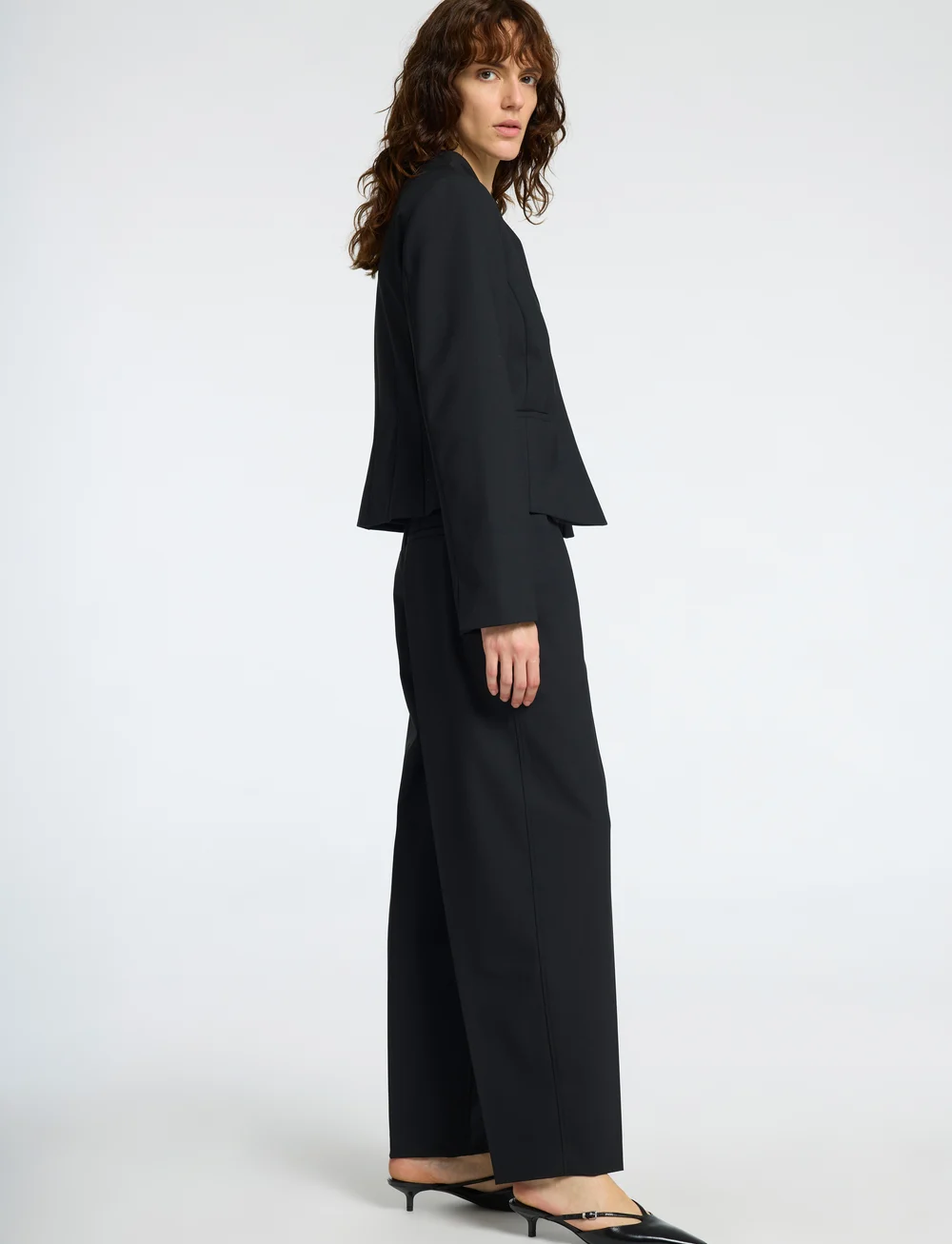 Selected - SLFELOISE HW BARREL PANT - barrelbyxor - black - 4