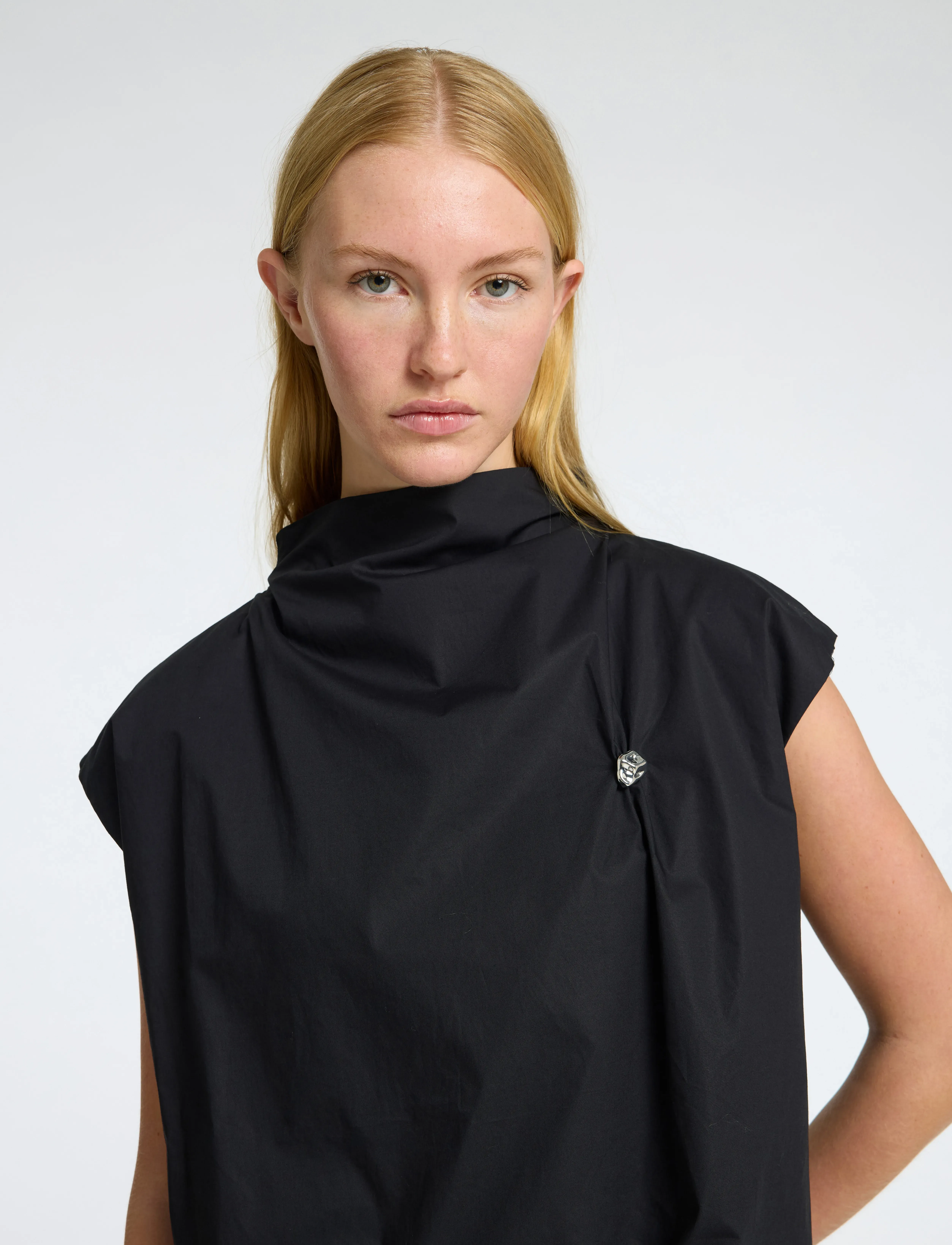 Selected - SLFDELIA SL TOP - kortærmede bluser - black - 5