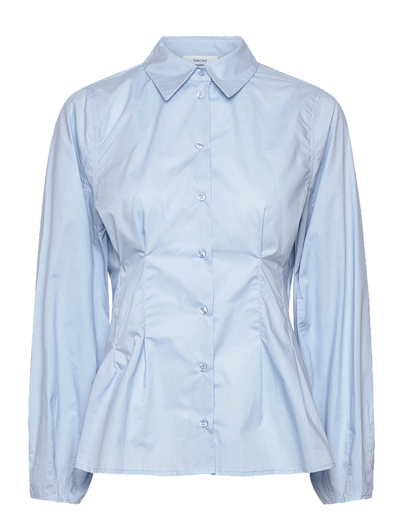 Selected - SLFDELIA LS FITTED SHIRT EX - langærmede skjorter - cashmere blue - 0