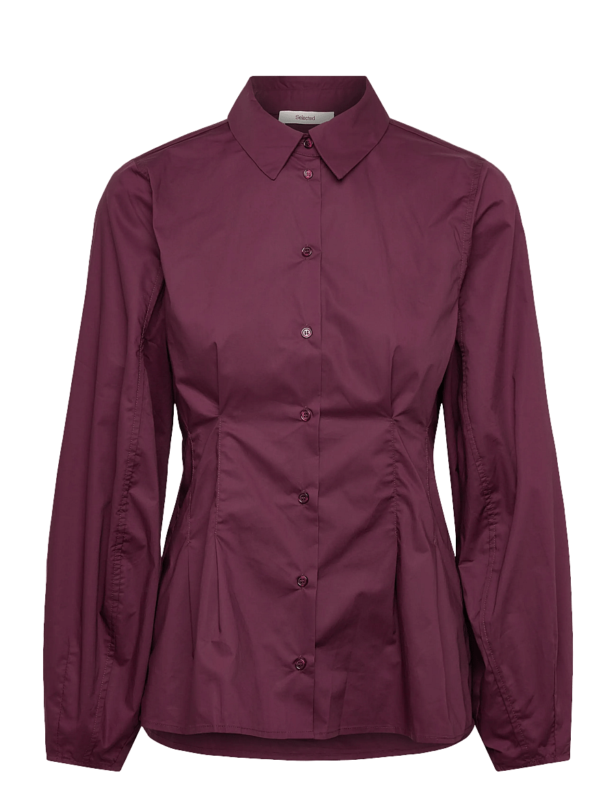 Selected - SLFDELIA LS FITTED SHIRT EX - langærmede skjorter - fig - 0