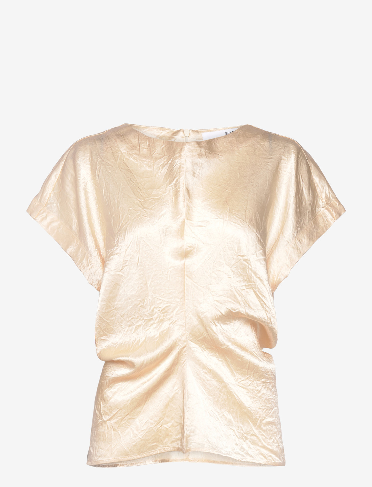 Selected - SLFELISE SS TOP - kortærmede bluser - angora - 0