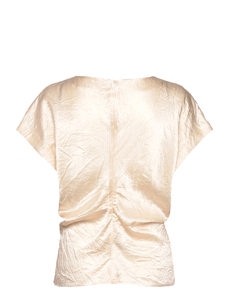 Selected - SLFELISE SS TOP - kurzärmelige blusen - angora - 1