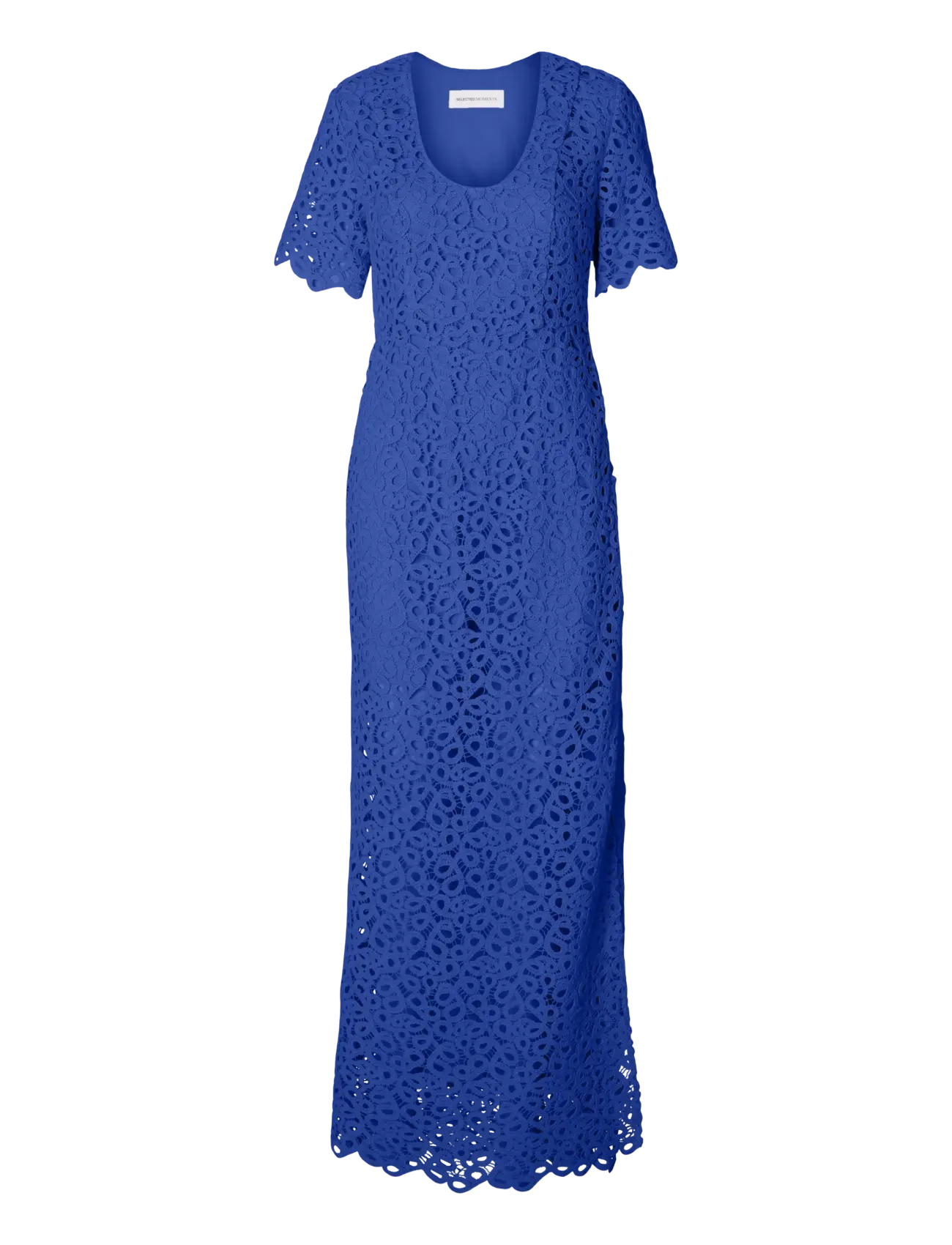 SLFALIMA SS ANKLE CROCHET DRESS B - DAZZLING BLUE