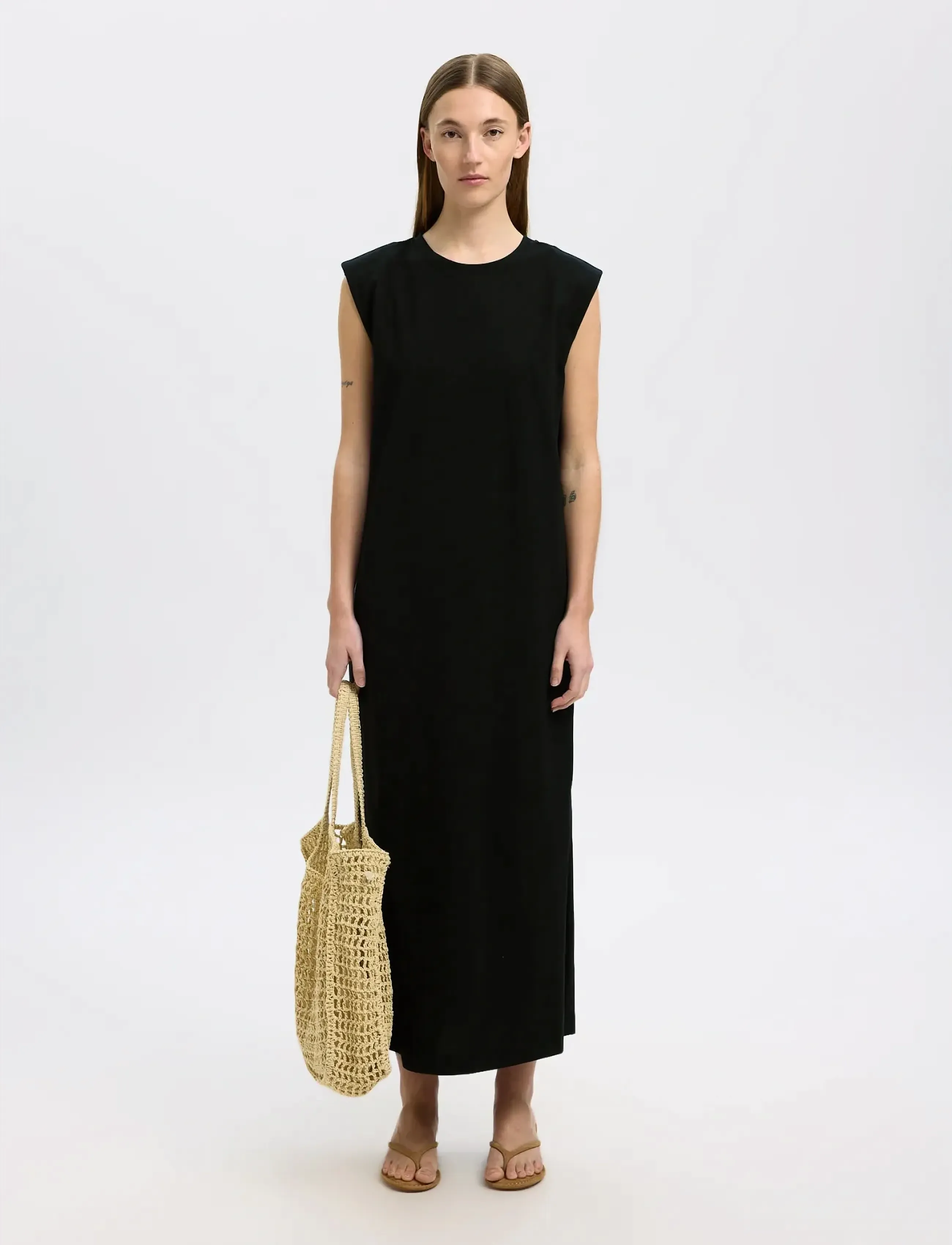 Selected SLFHALLEY SL ANKLE DRESS NOOS - Kampagne - BLACK / black