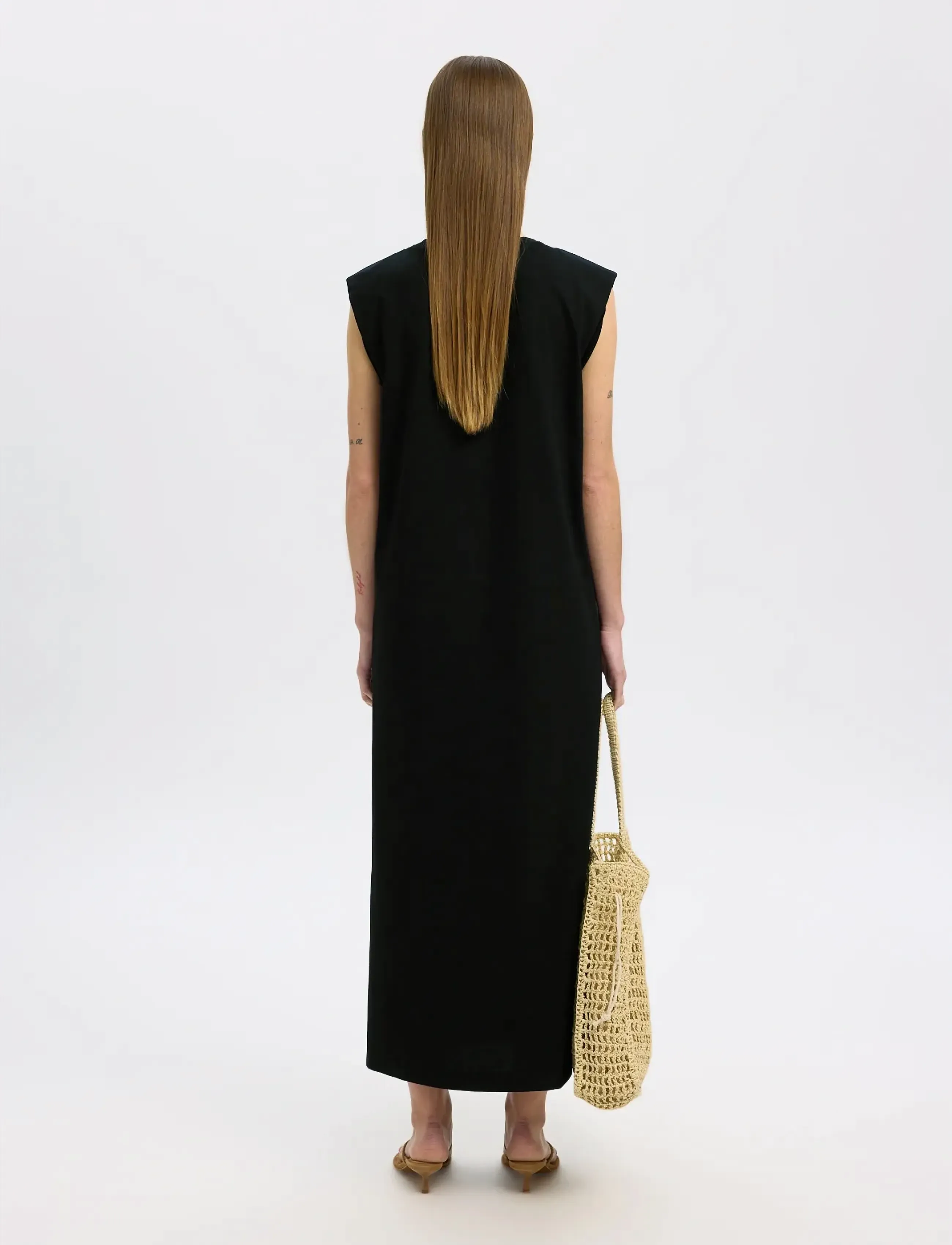 Selected - SLFHALLEY SL ANKLE DRESS NOOS - maksikleidid - black - 2