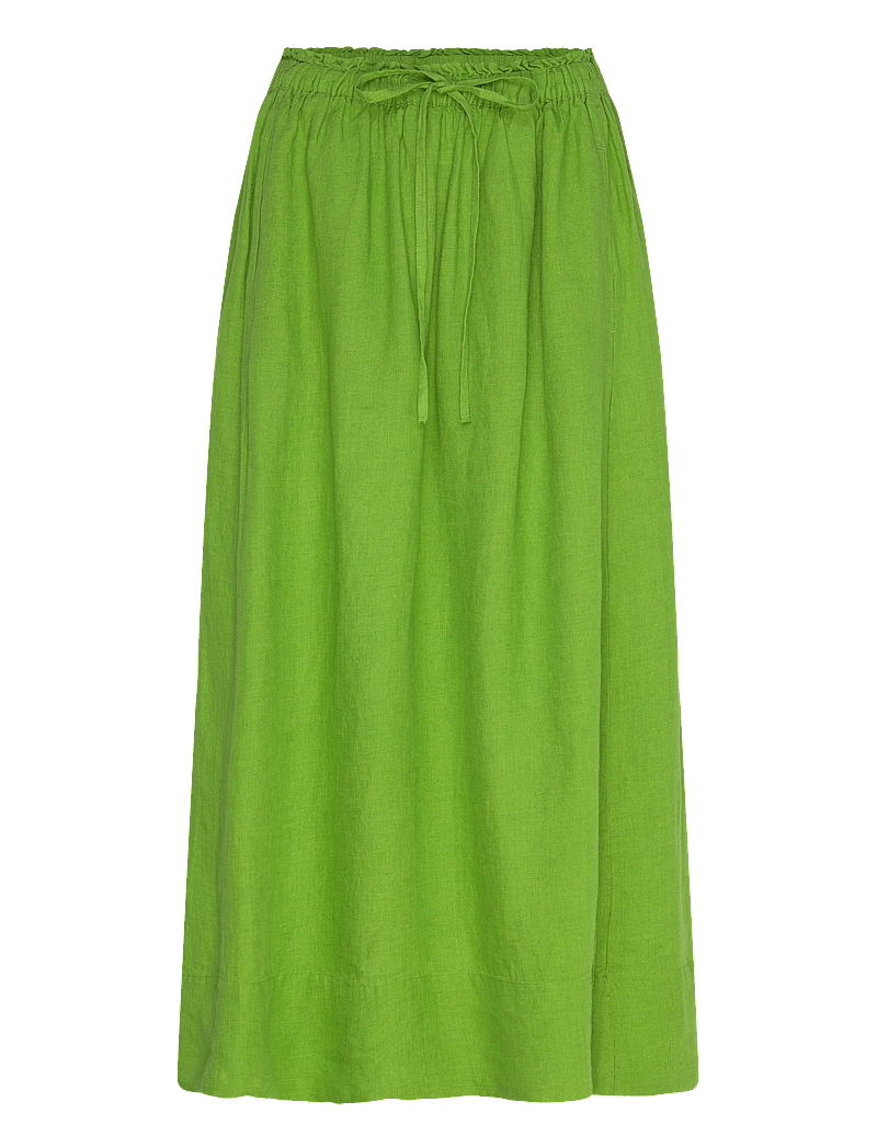 Selected - SLFLINNA MW MIDI LINEN SKIRT B - midi-röcke - spindle tree - 0