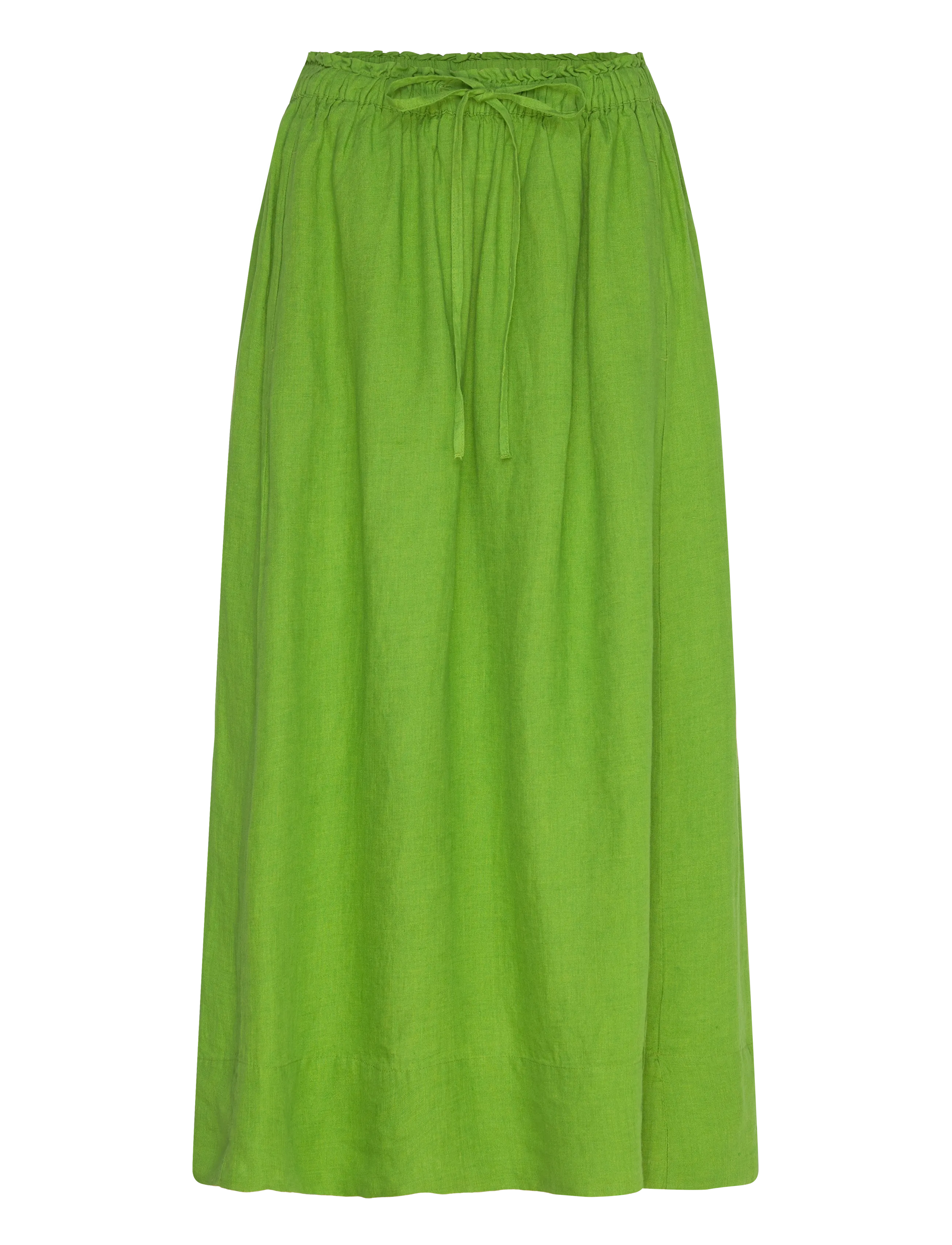 Selected SLFLINNA MW MIDI LINEN SKIRT B - Tøj - SPINDLE TREE / green