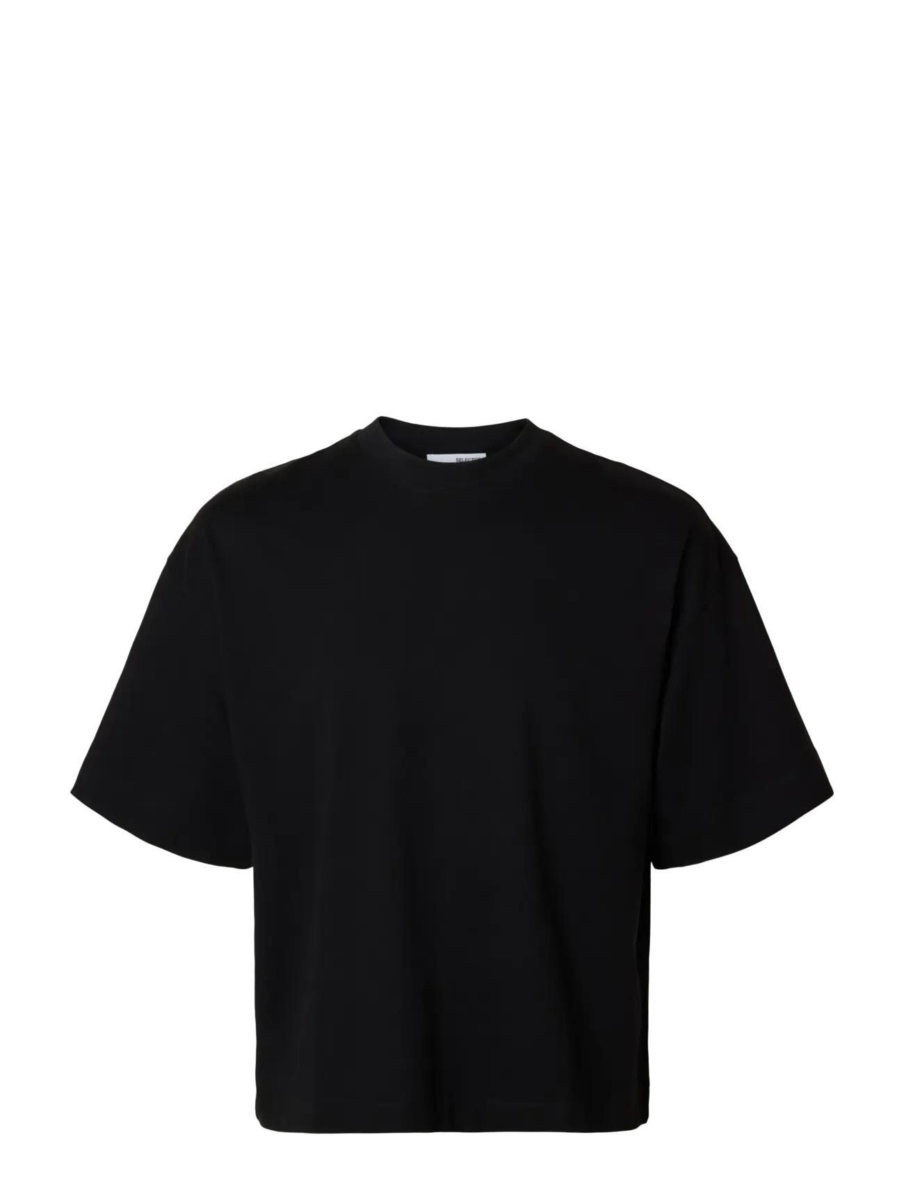 Selected SLWCOLWOMAN 2/4 OVERSIZED TEE NOOS - Selected - BLACK / black