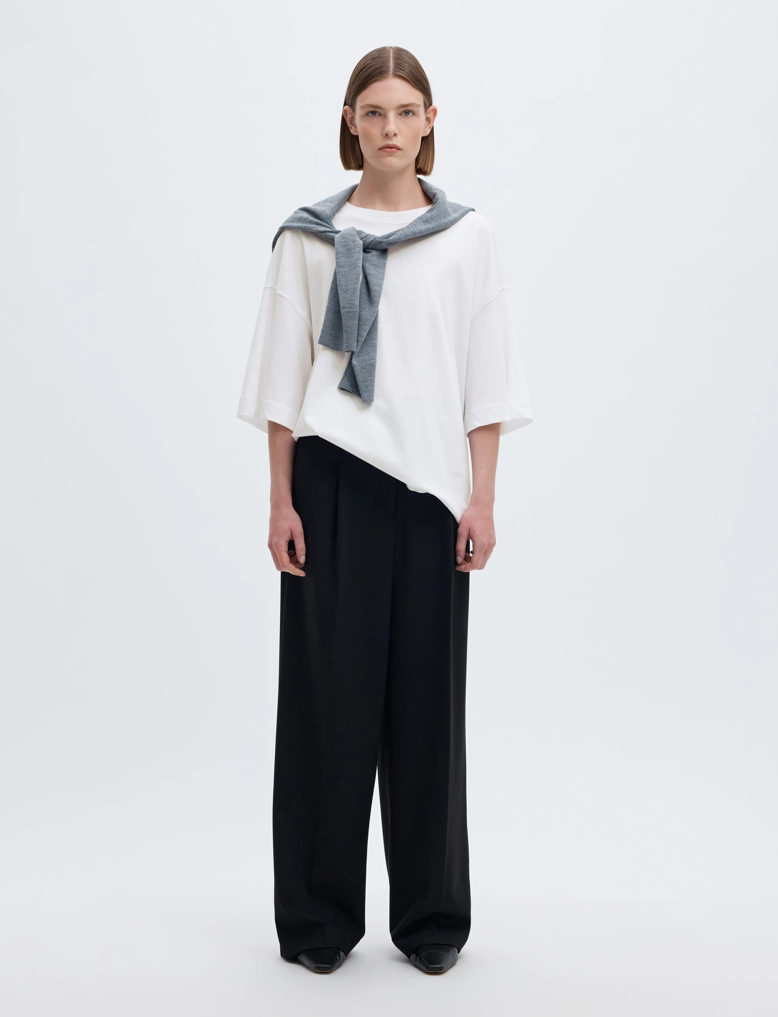 Selected - SLWCOLWOMAN 2/4 OVERSIZED TEE NOOS - t-shirts - bright white - 3
