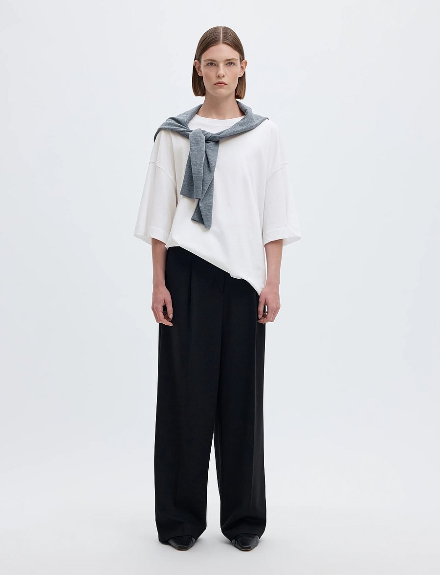 Selected - SLWCOLWOMAN 2/4 OVERSIZED TEE NOOS - t-särgid - bright white - 3