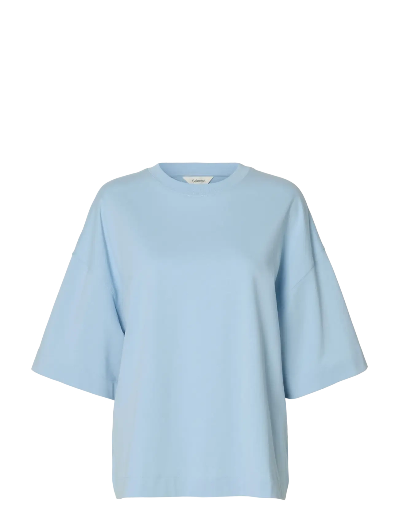 Selected SLWCOLWOMAN 2/4 OVERSIZED TEE NOOS - T-Shirts & Tops - CASHMERE BLUE / blue