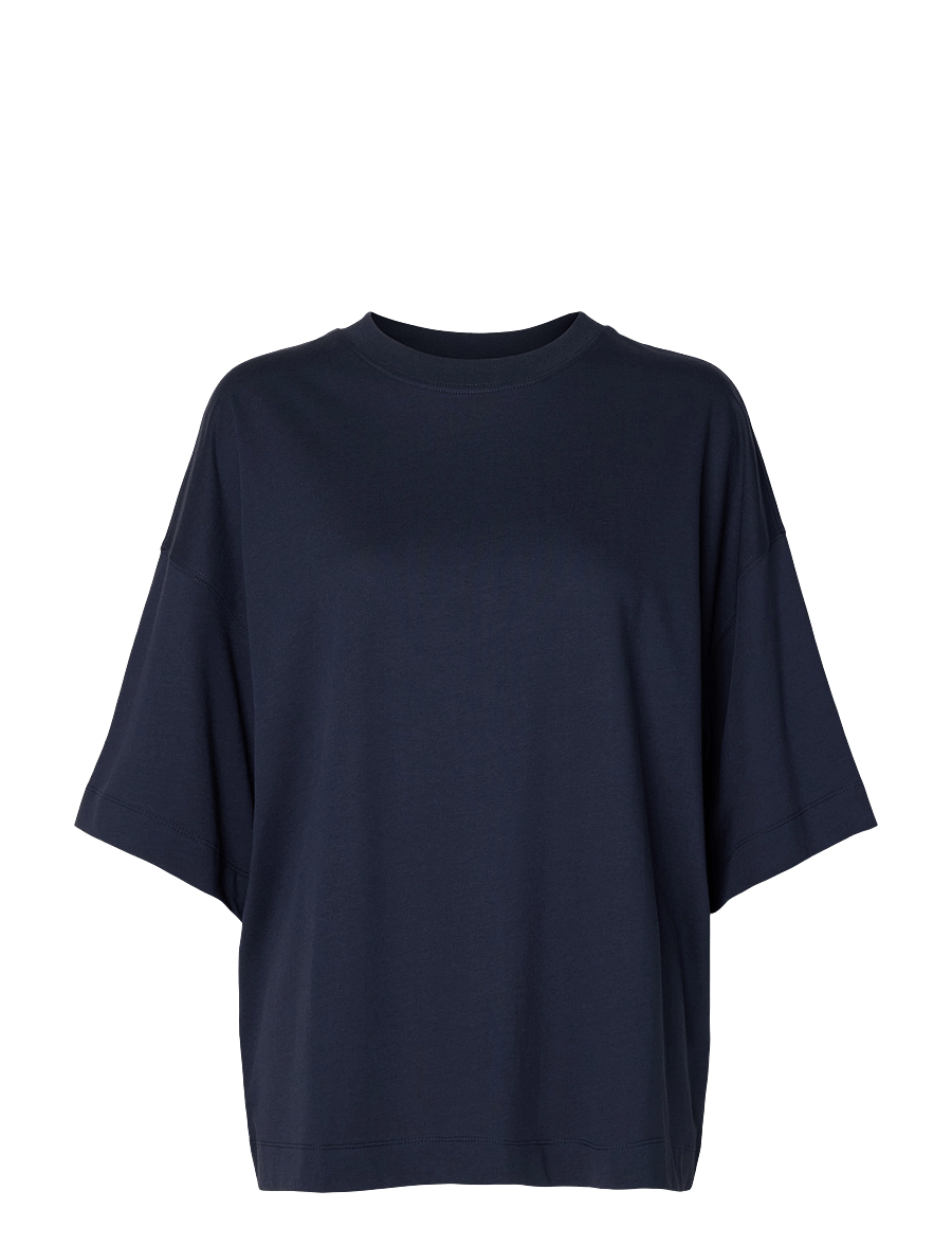Selected - SLWCOLWOMAN 2/4 OVERSIZED TEE NOOS - t-shirts - dark sapphire - 1