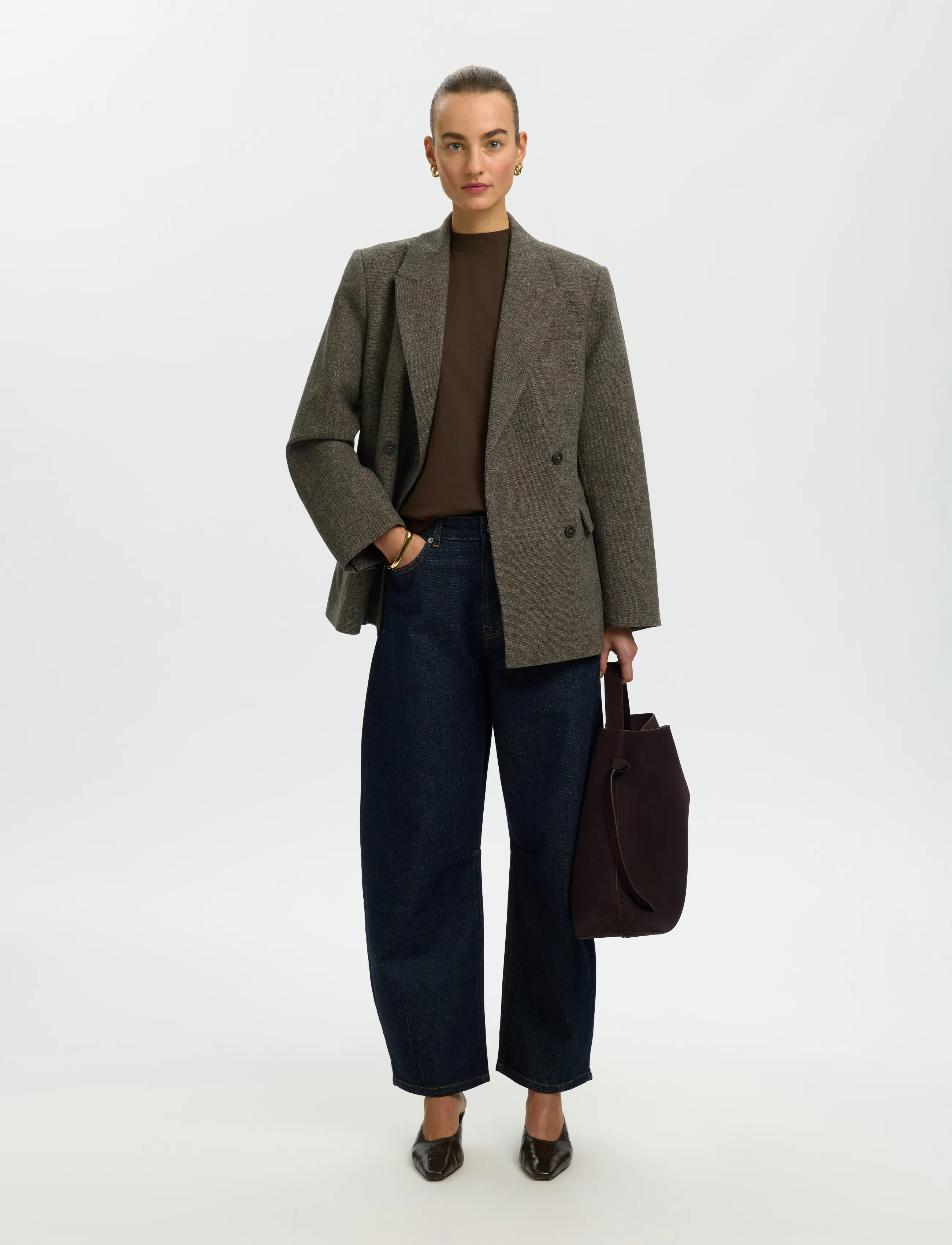 Selected - SLWCOLWOMAN 2/4 OVERSIZED TEE NOOS - t-särgid - delicioso - 5