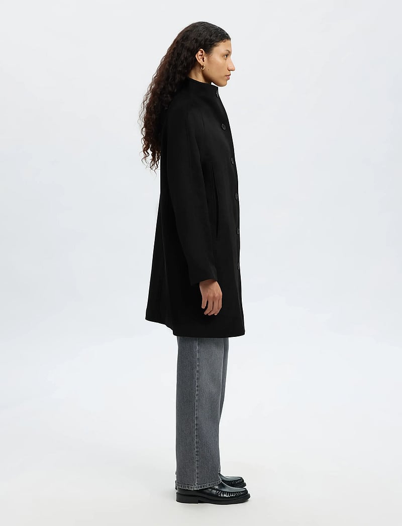 Selected - SLFVINNI WOOL BLEND COAT NOOS - talvejoped - black - 3