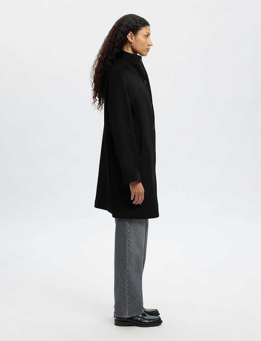 Selected - SLFVINNI WOOL BLEND COAT NOOS - vestes d'hiver - black - 3