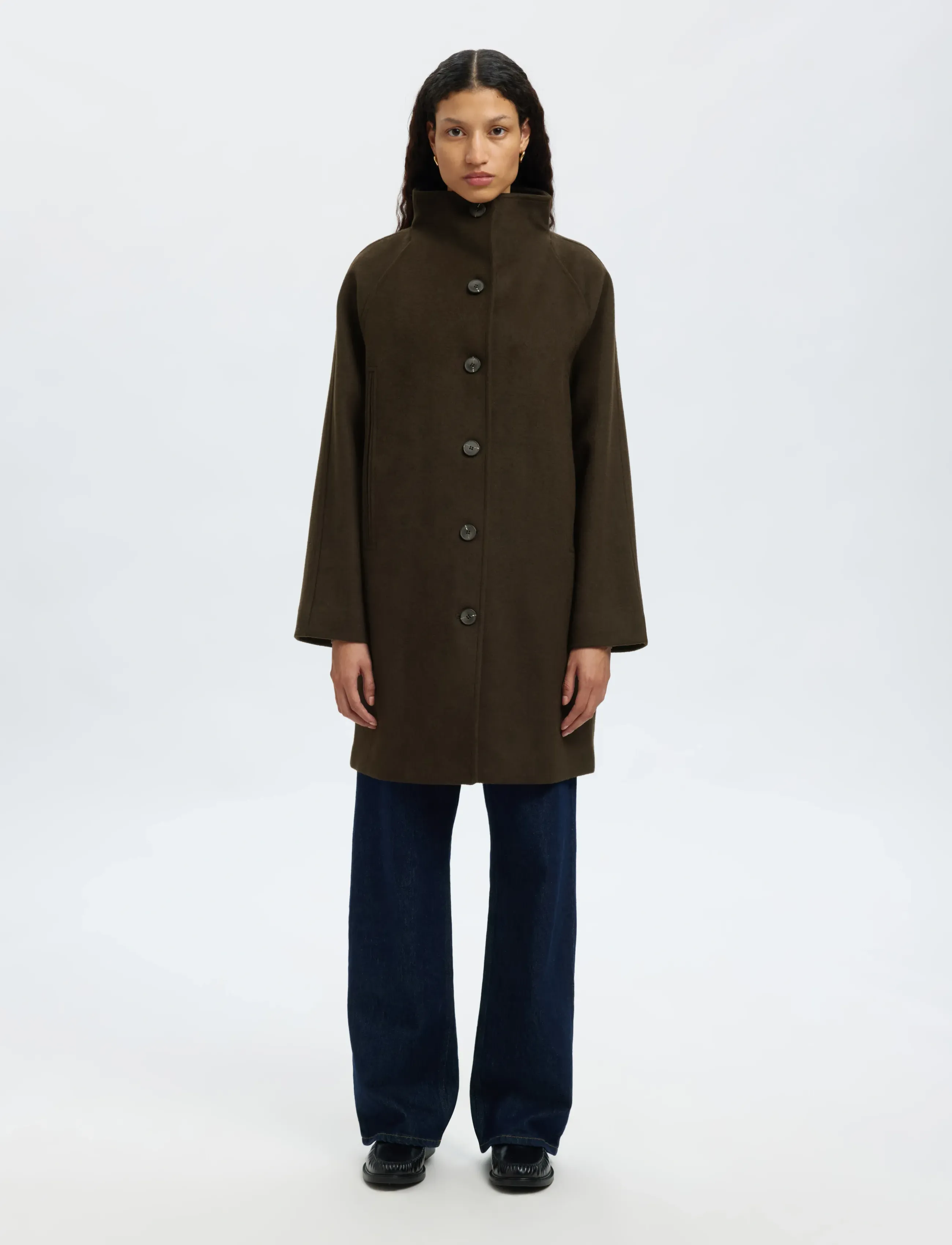 Selected - SLFVINNI WOOL BLEND COAT NOOS - vinterjakker - delicioso - 4