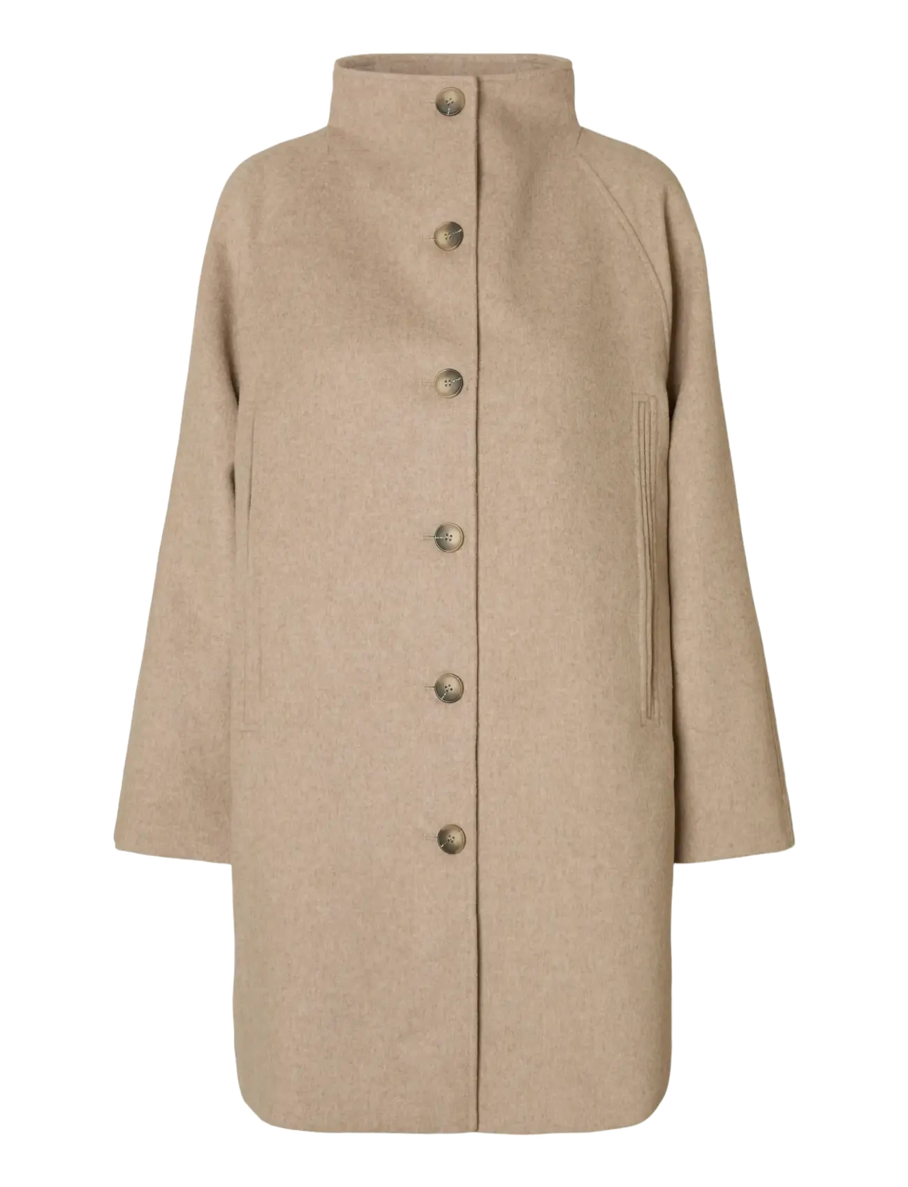 Selected - SLFVINNI WOOL BLEND COAT NOOS - vestes d'hiver - sandshell - 1