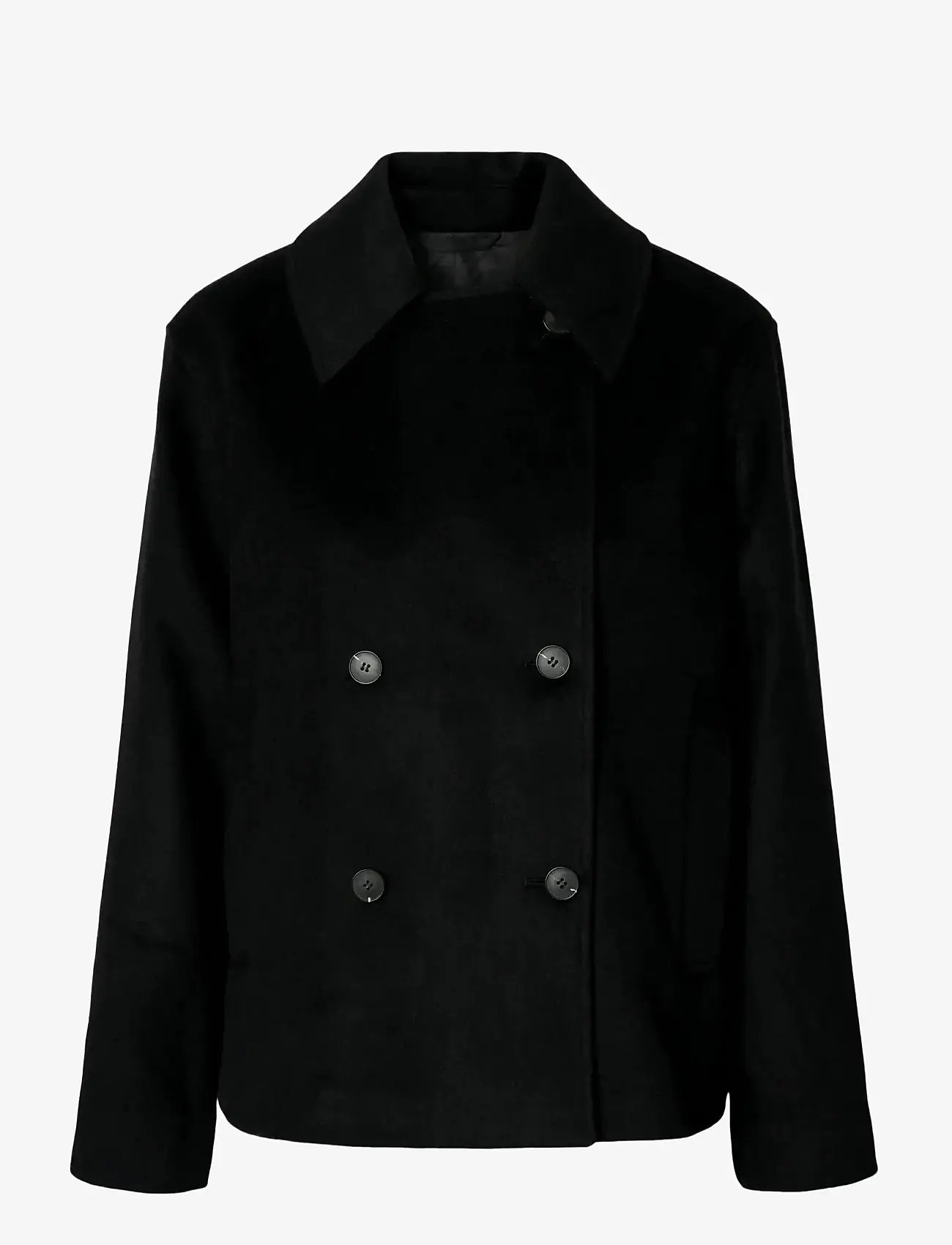 Selected - SLFALMA WOOL BLEND JACKET NOOS - uldjakker - black - 1