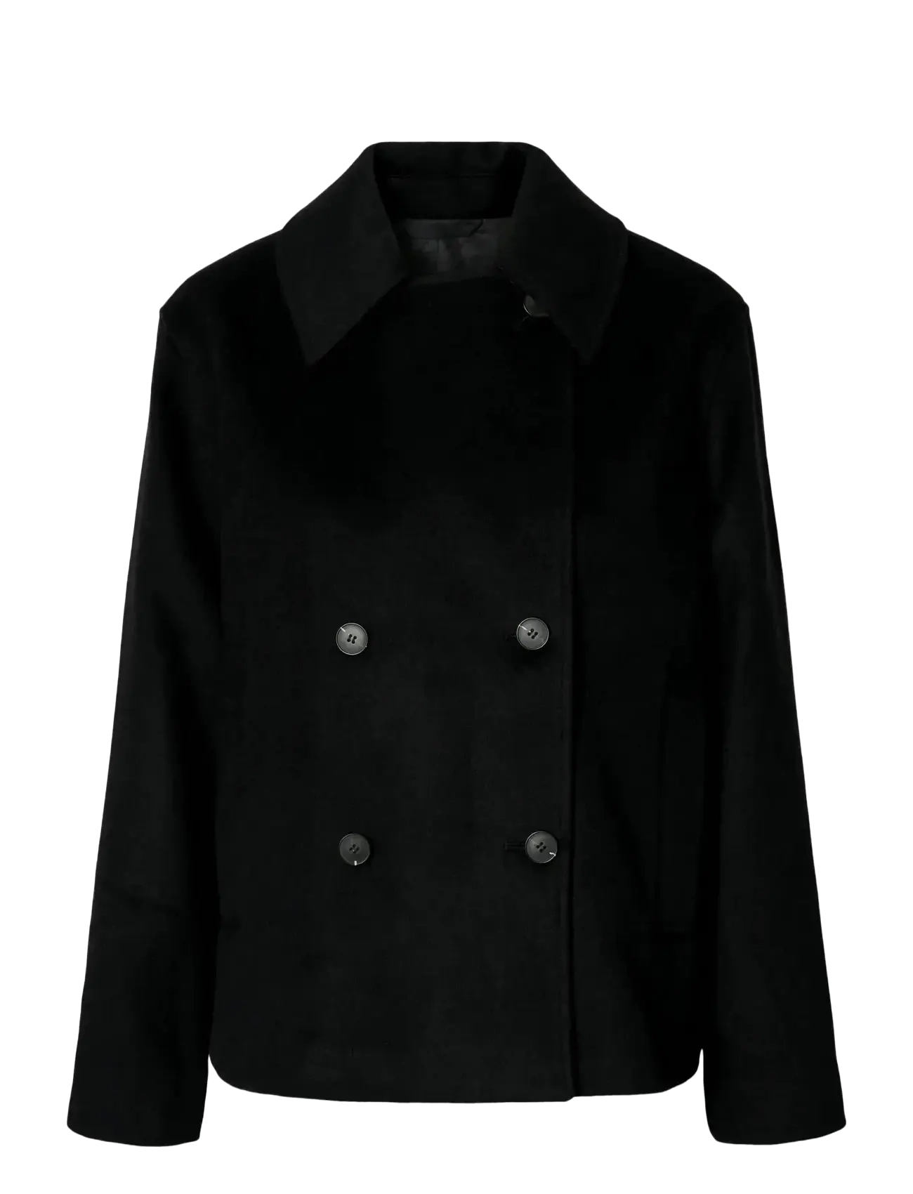 Selected SLFALMA WOOL BLEND JACKET NOOS - Jackets & Coats - BLACK / black