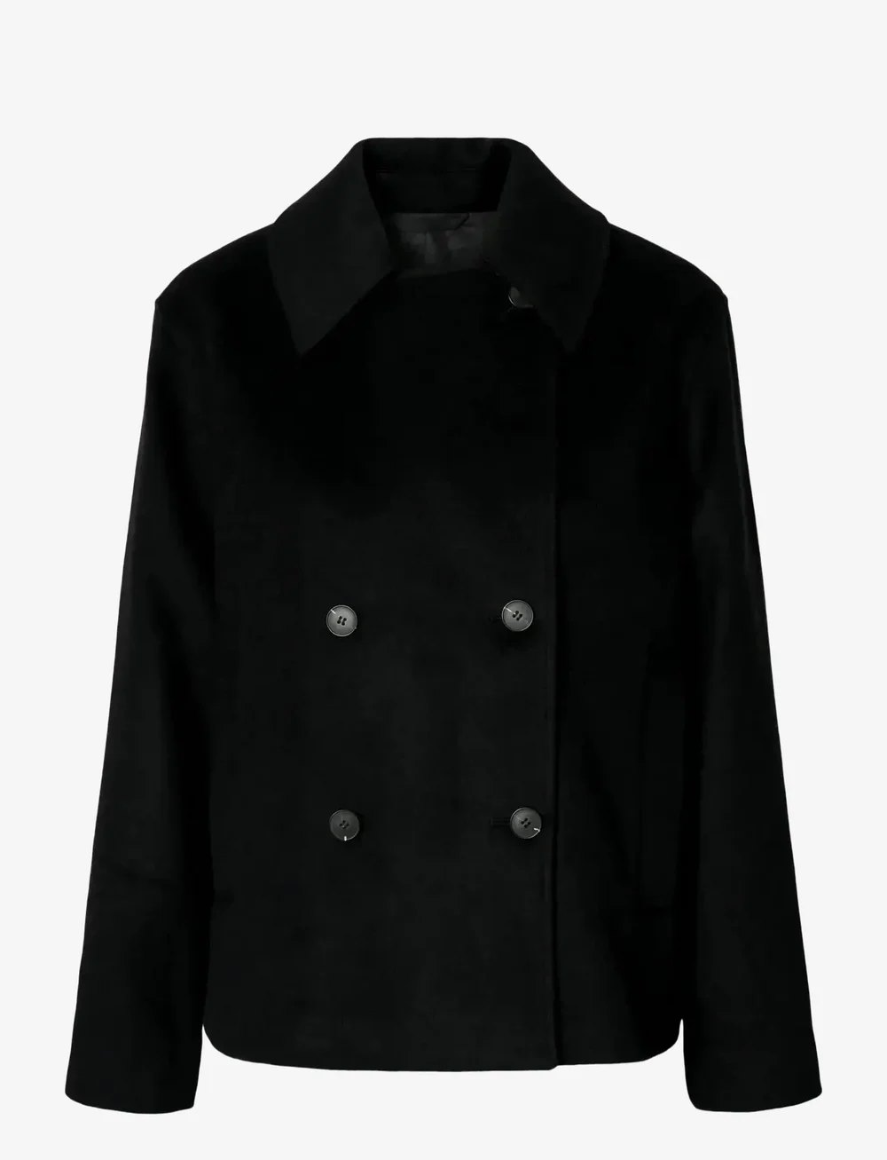 Selected - SLFALMA WOOL BLEND JACKET NOOS - vestes en laine - black - 1