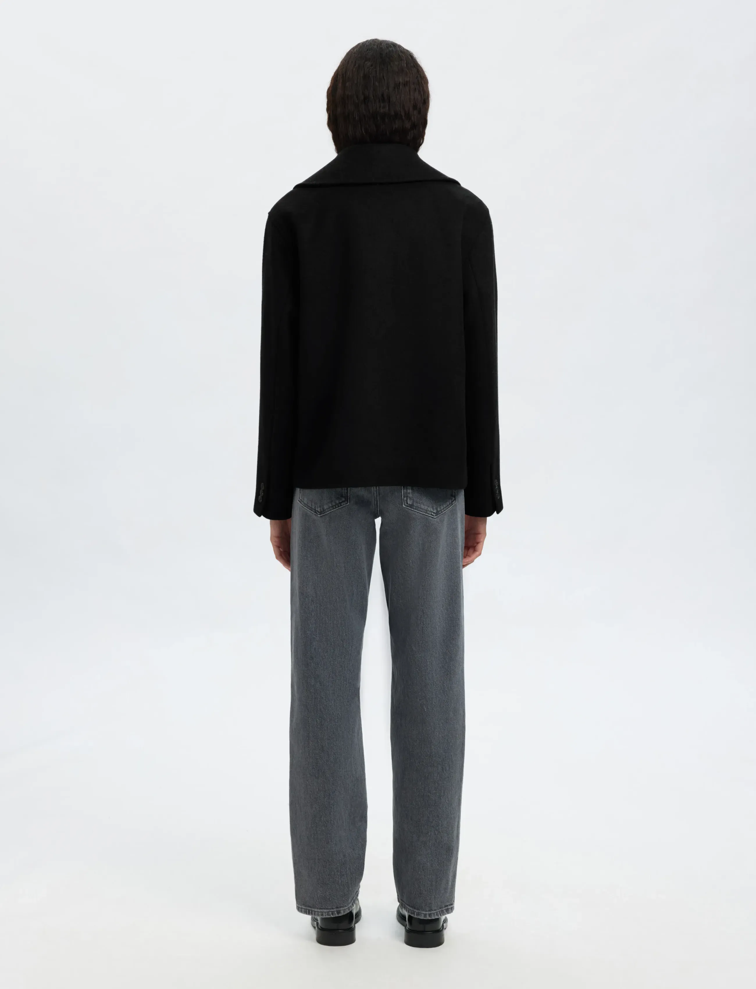 Selected - SLFALMA WOOL BLEND JACKET NOOS - wolljacken - black - 2