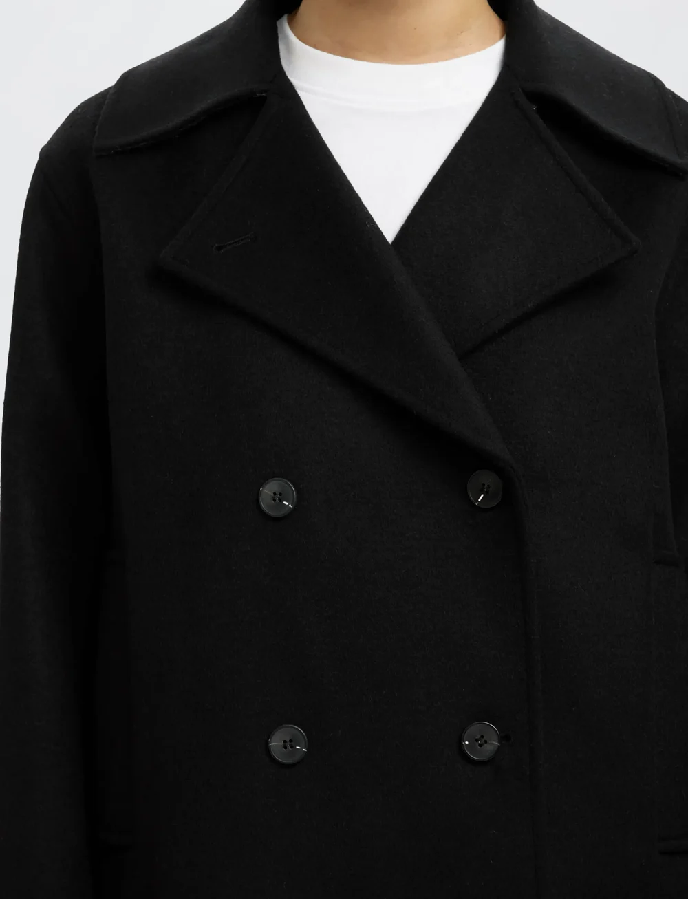 Selected - SLFALMA WOOL BLEND JACKET NOOS - vestes en laine - black - 3