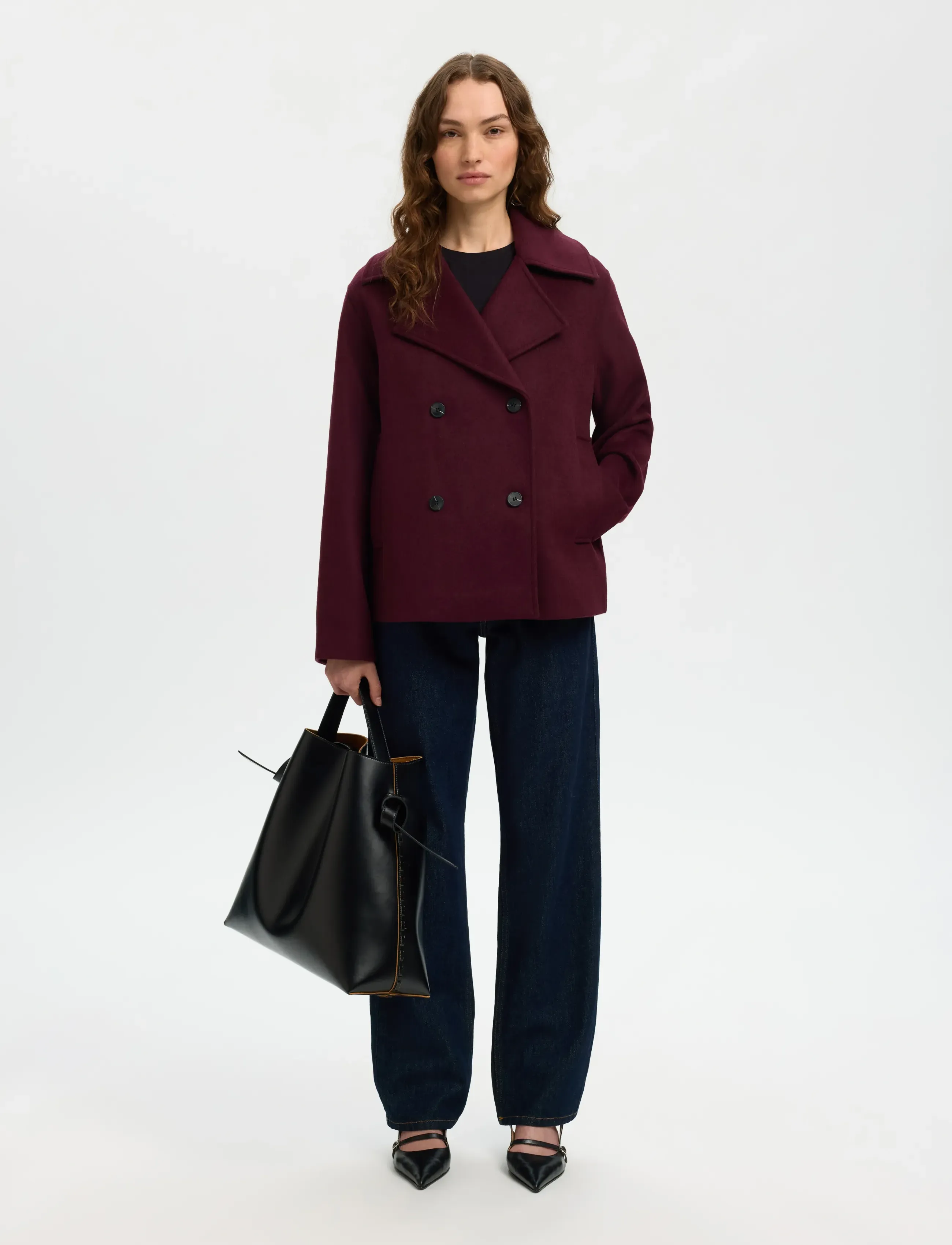 Selected - SLFALMA WOOL BLEND JACKET NOOS - wool jackets - fig - 4
