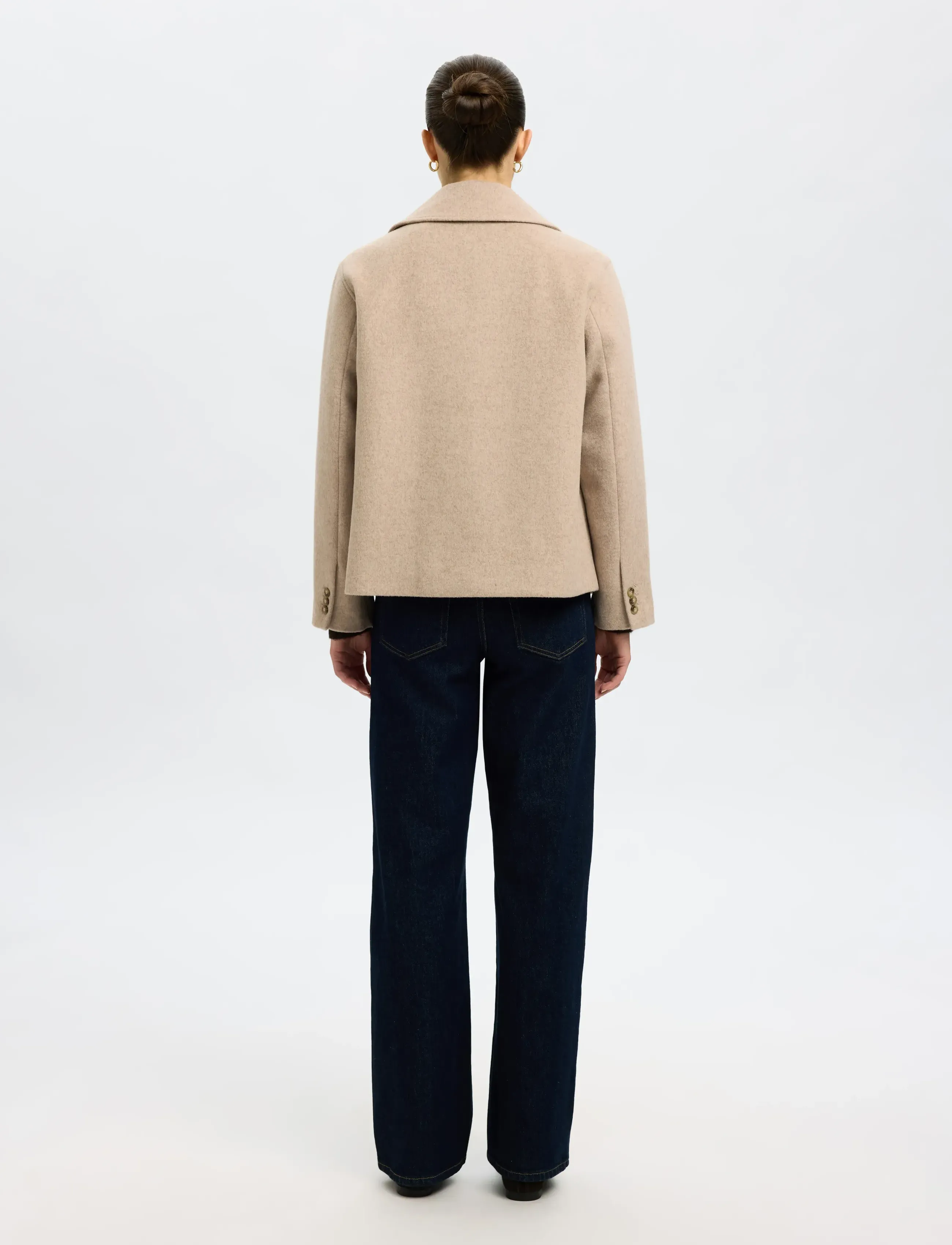 Selected - SLFALMA WOOL BLEND JACKET NOOS - villased jakid - sandshell - 2