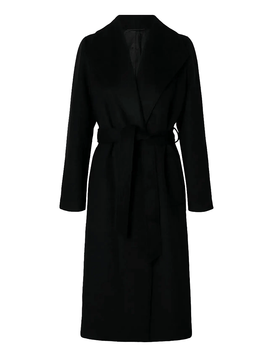 Selected - SLFROSA WOOL BLEND COAT NOOS - vestes d'hiver - black - 1