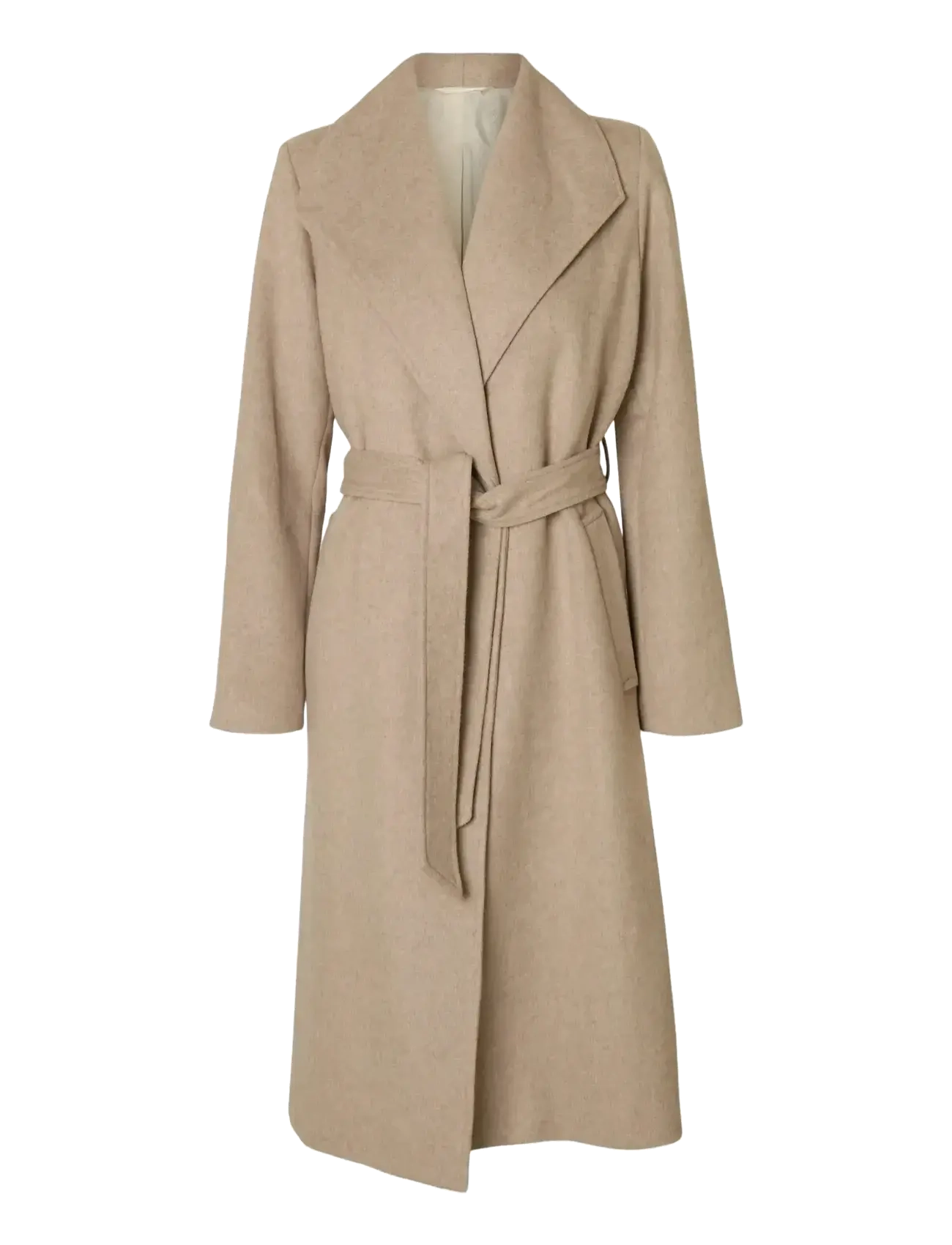 Selected SLFROSA WOOL BLEND COAT NOOS - Ullkåper - SANDSHELL / beige