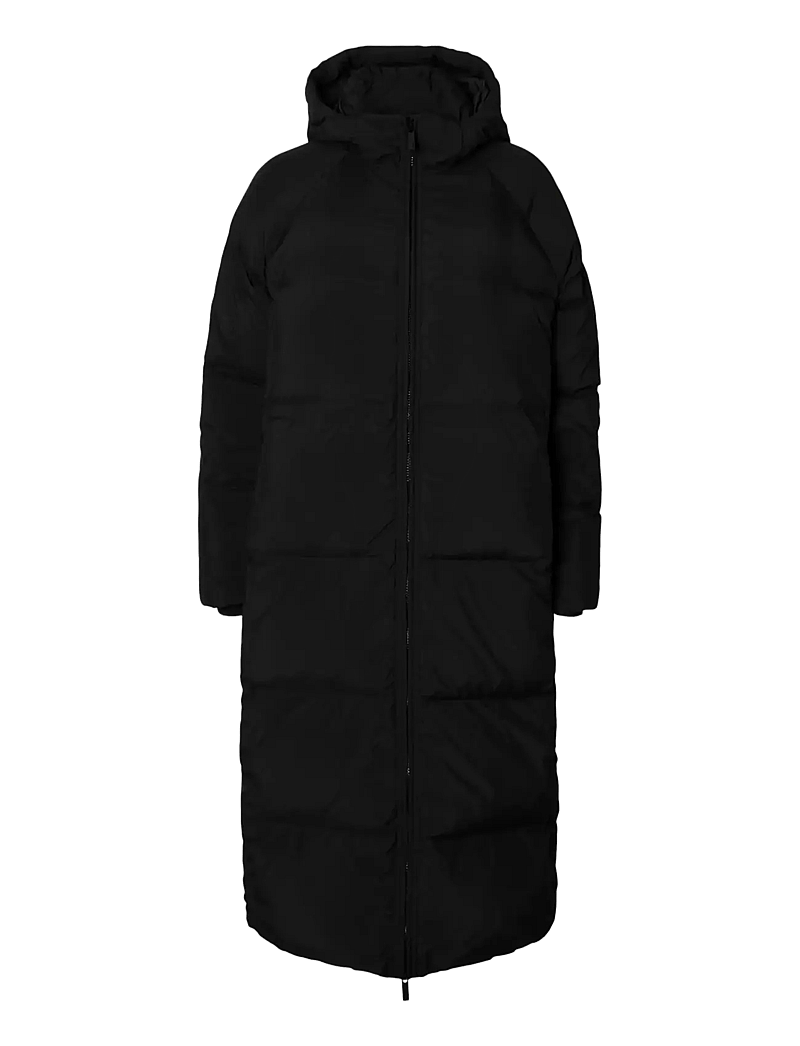 Selected - SLFMAYA DOWN LONG COAT NOOS - talvejoped - black - 1