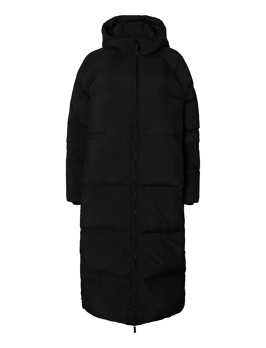 Selected - SLFMAYA DOWN LONG COAT NOOS - vinterjackor - black - 1